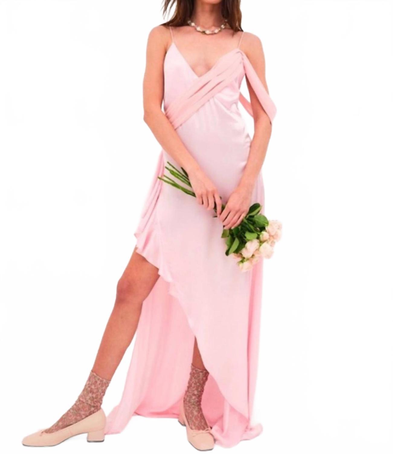 maxi dress patterned Petal and Pup Women's Achanti Pleated Maxi Dress