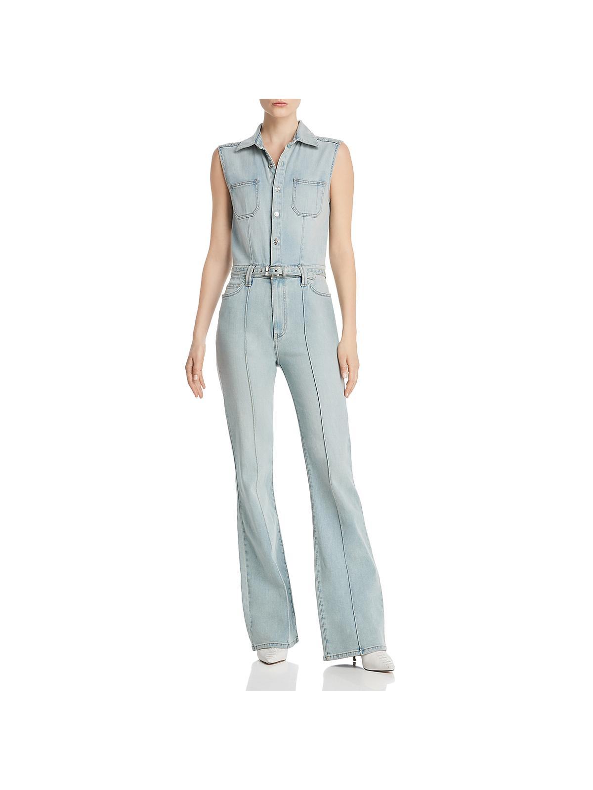 Current/Elliott Juniors Zenith Denim Light Wash Jumpsuit in Blue | Lyst