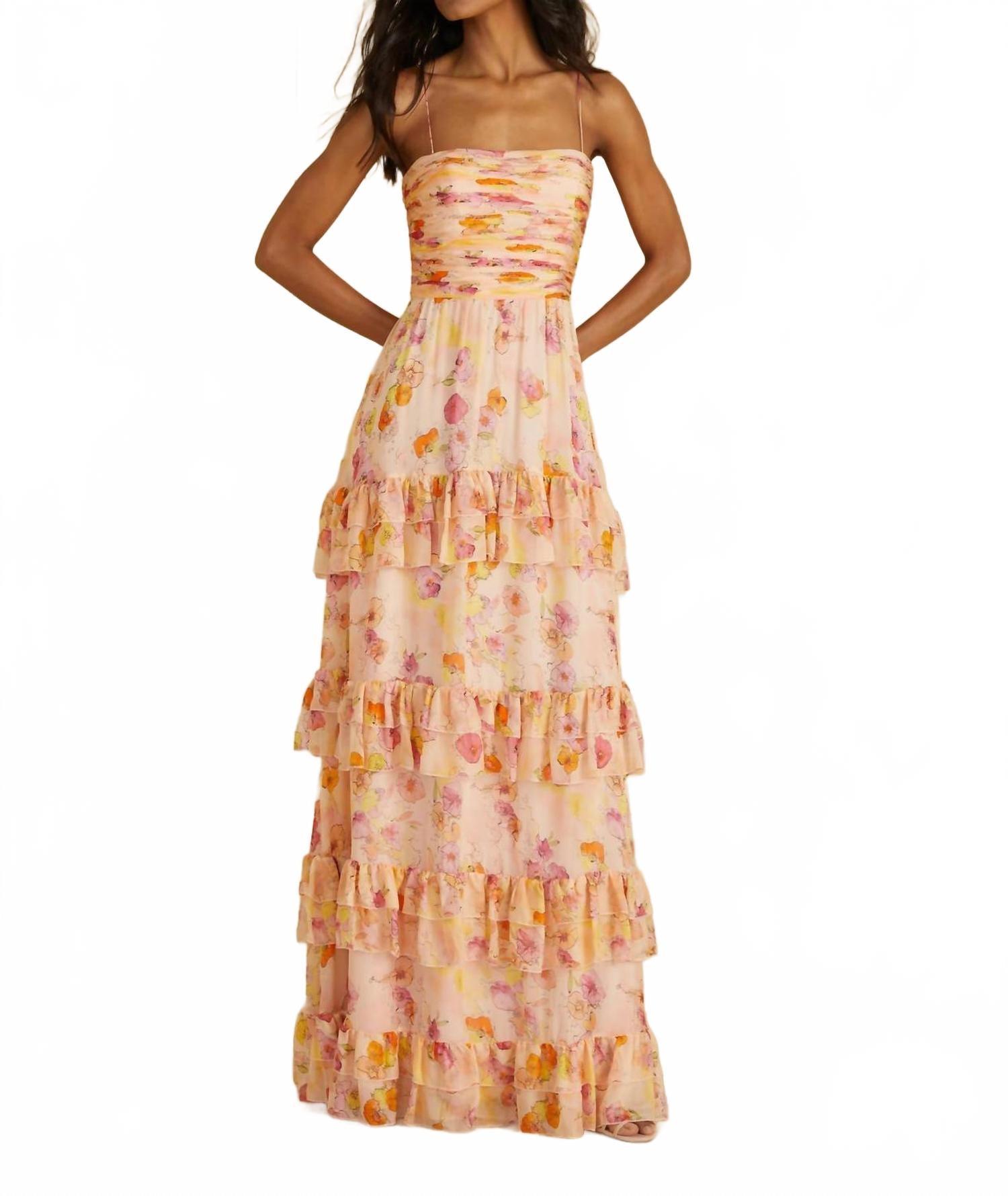 knee length dresses for ladies Pointelle Ruffle Mini Dress Yellow / S main image 1