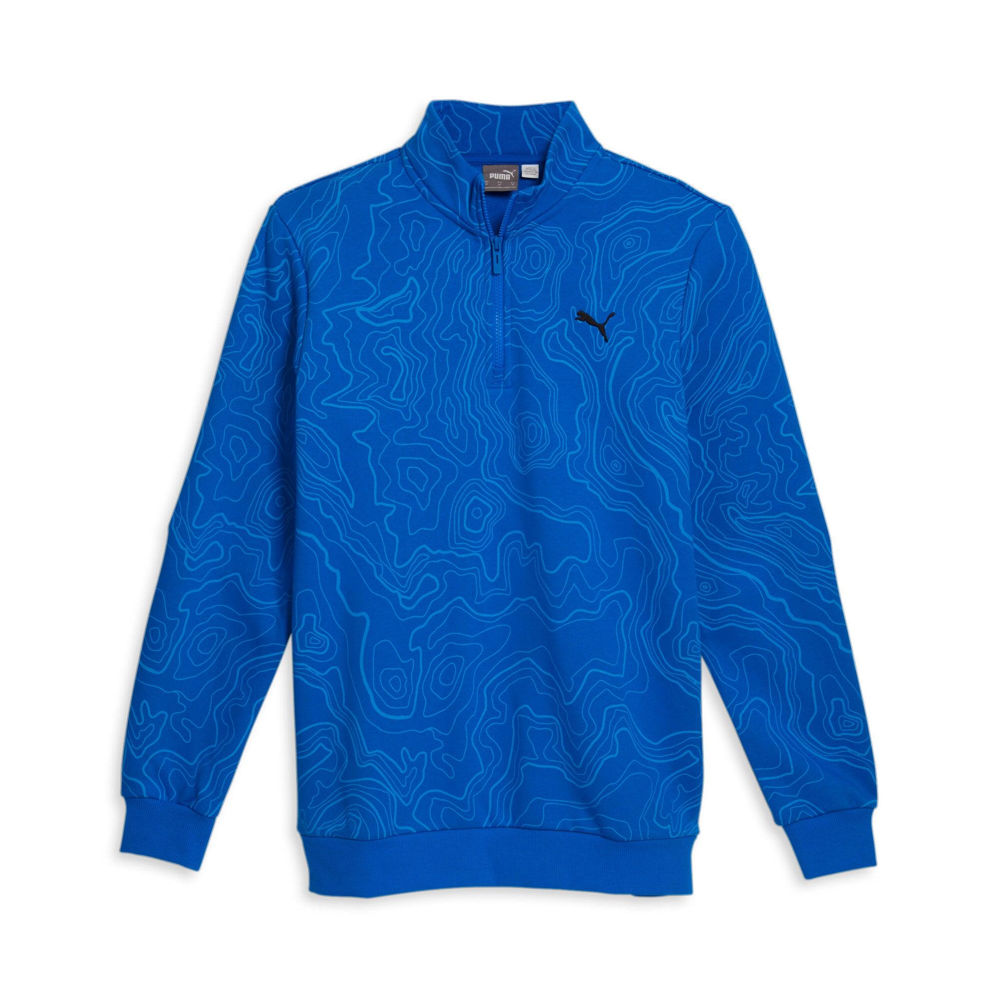 PUMA Navigate Aop Half-zip Sweatshirt in Blue for Men | Lyst