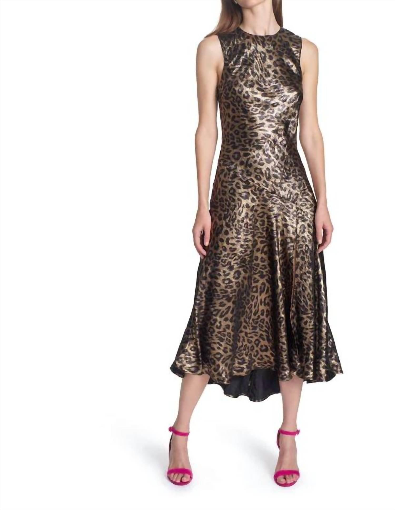 knee length dresses for ladies Kaiden Linen Seamed Midi Dress main image 1