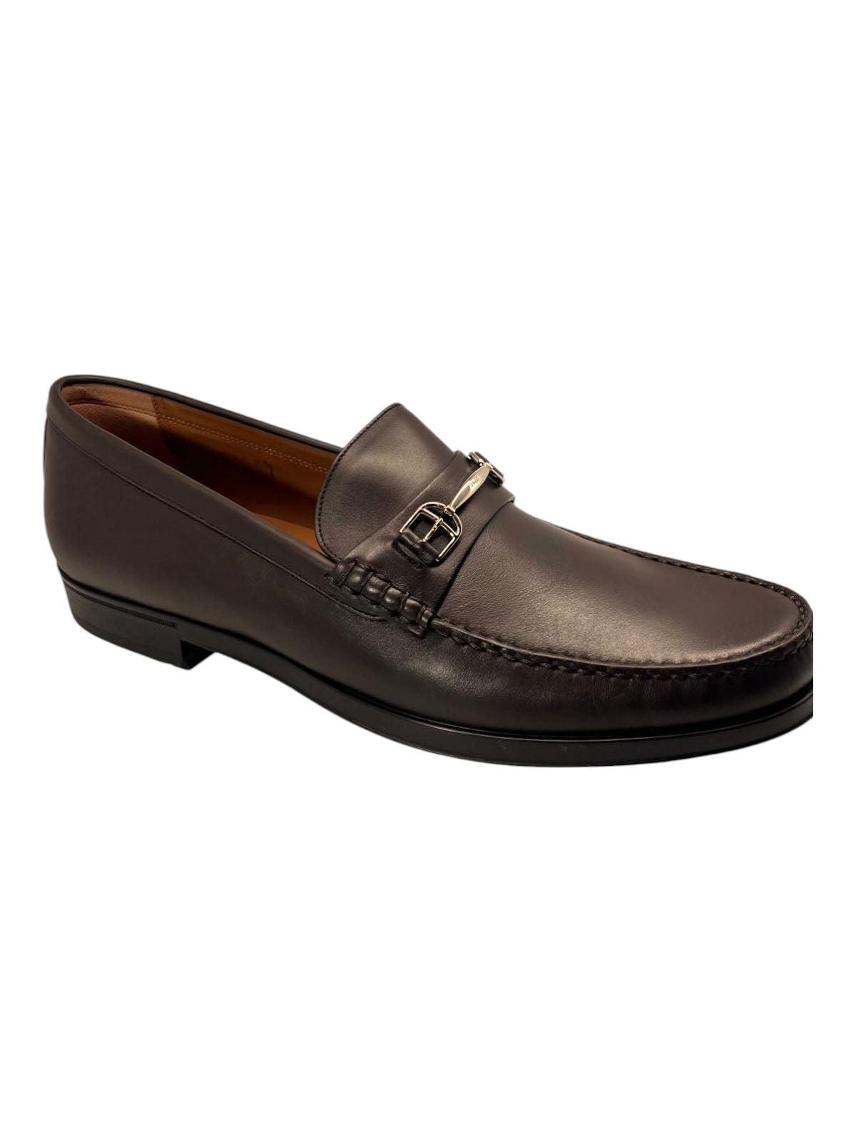 Bally Simpler 6230242 Chocolate Calf Plain Leather Loafers  display picture 3