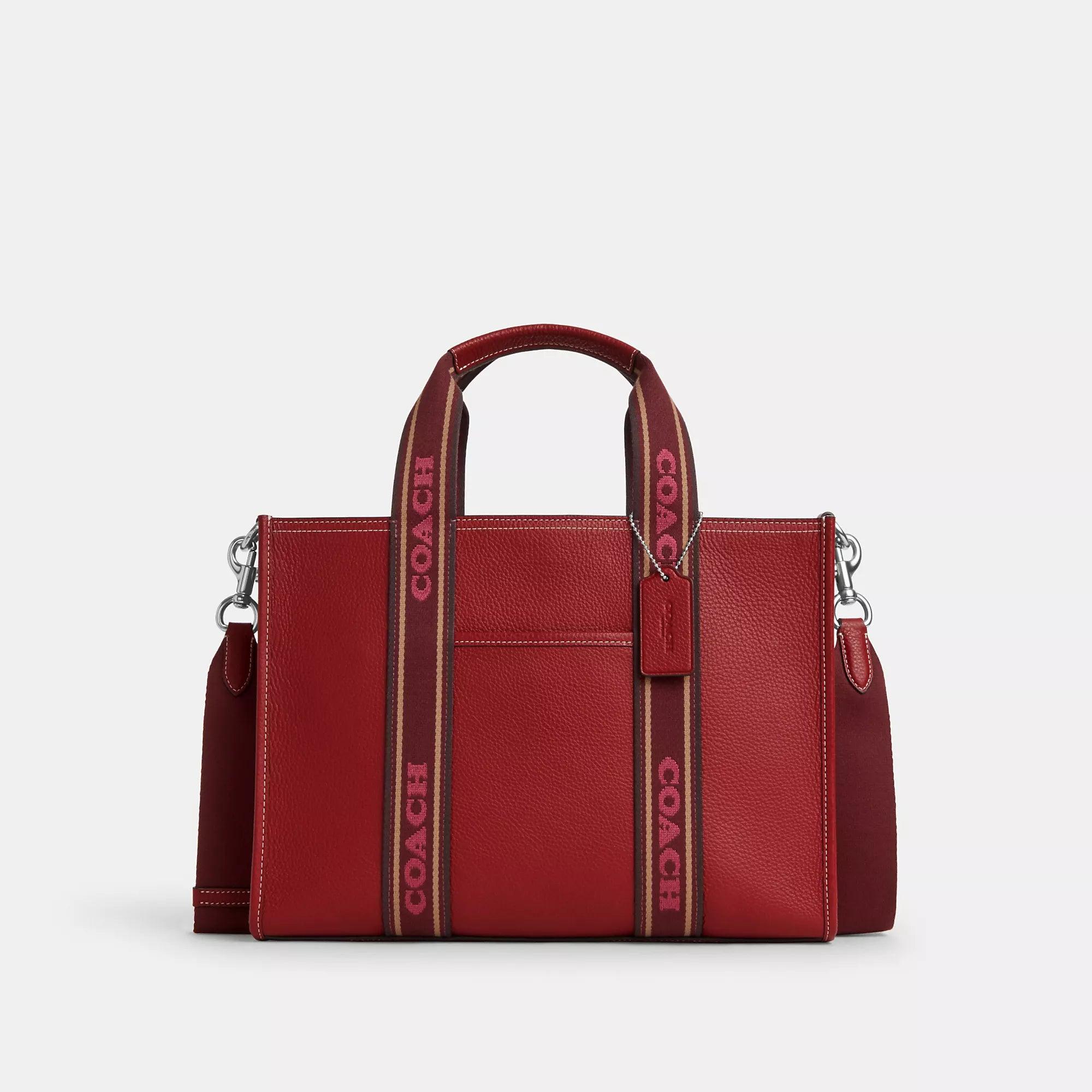 COACH Smith Tote Leather in Red Lyst