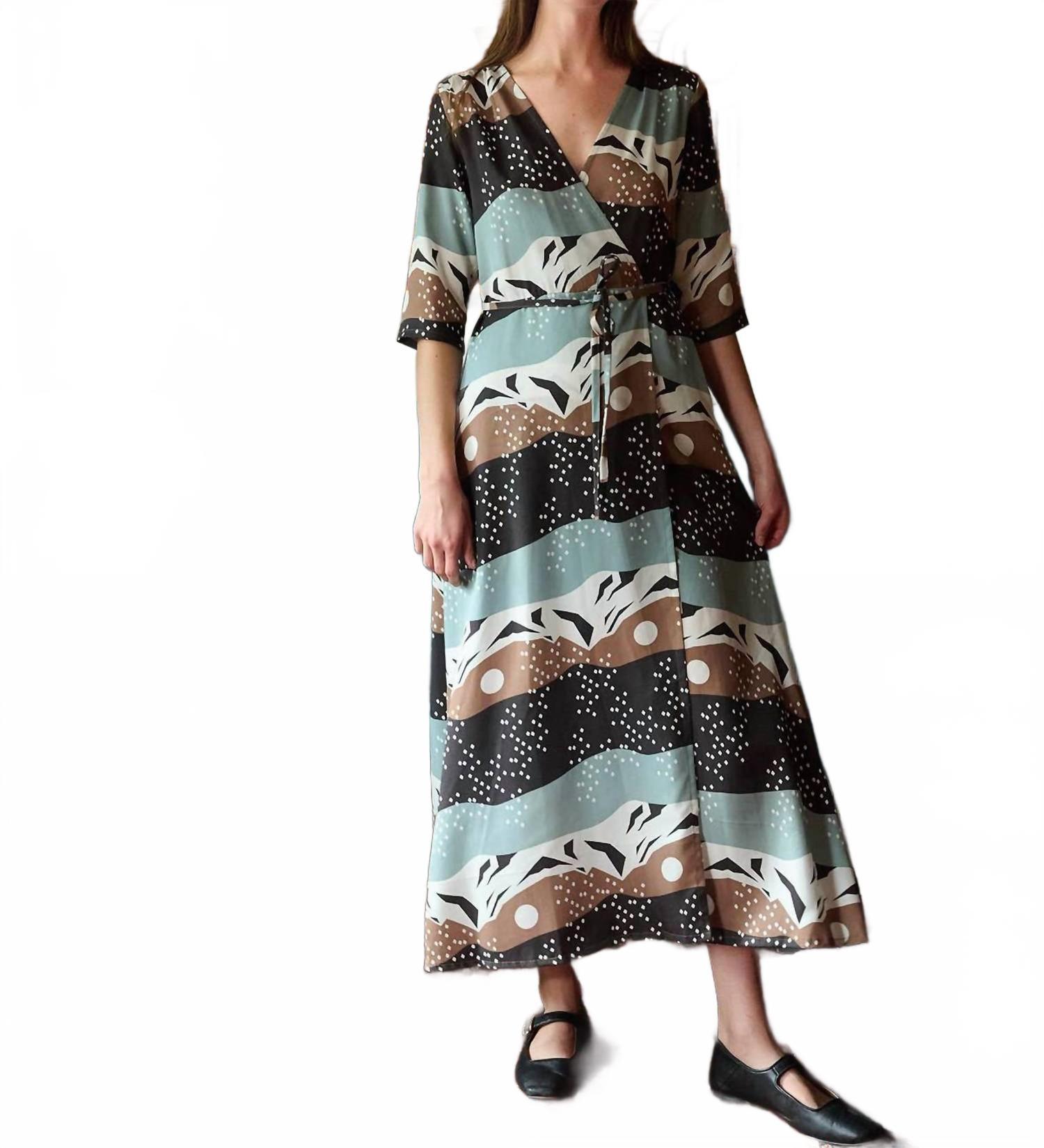 Mata Traders Aditi Wrap Dress in Black | Lyst