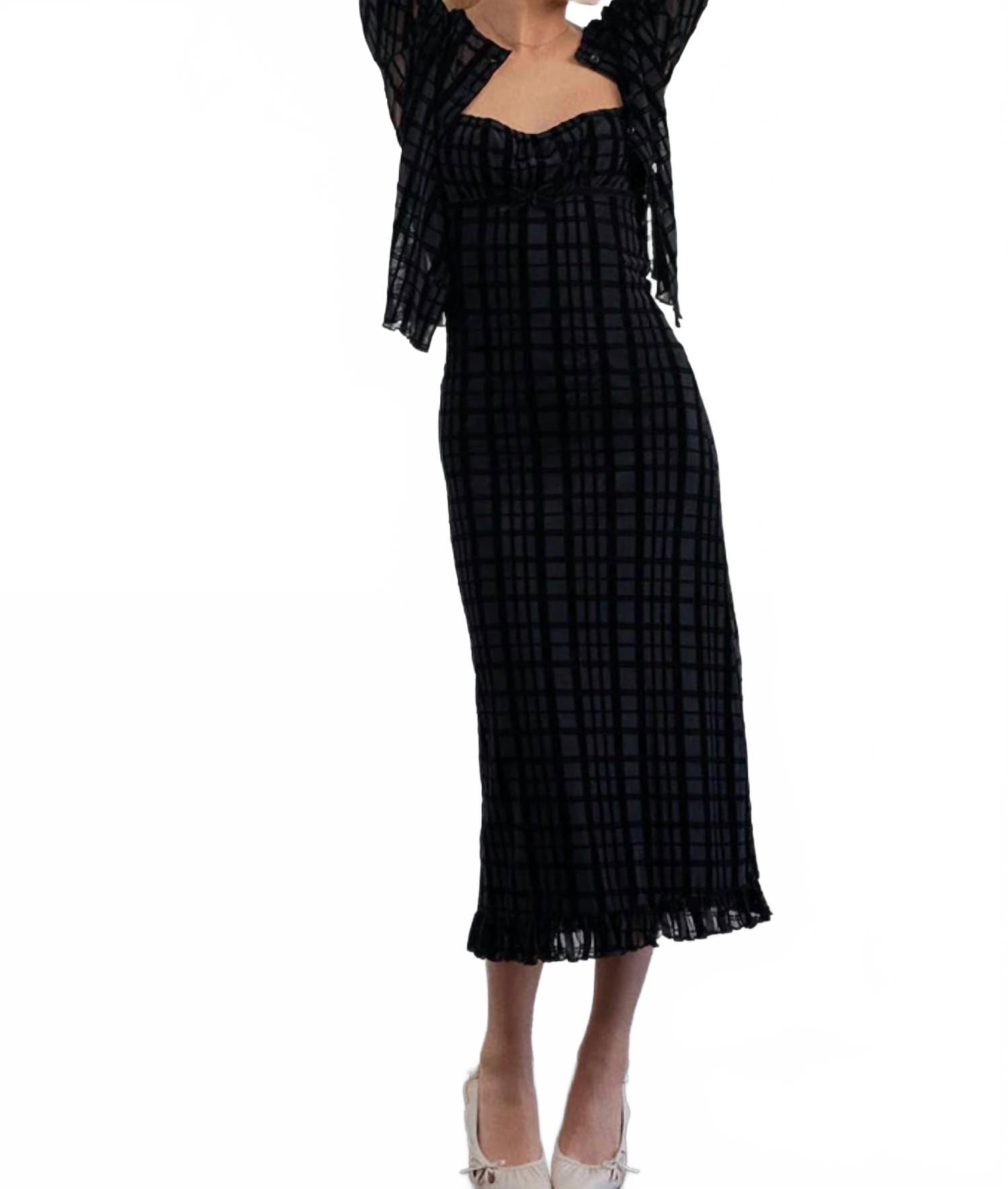 gold shoes burgundy dress Mackey Gingham Seersucker Halter Dress in Light Chicory/Dove