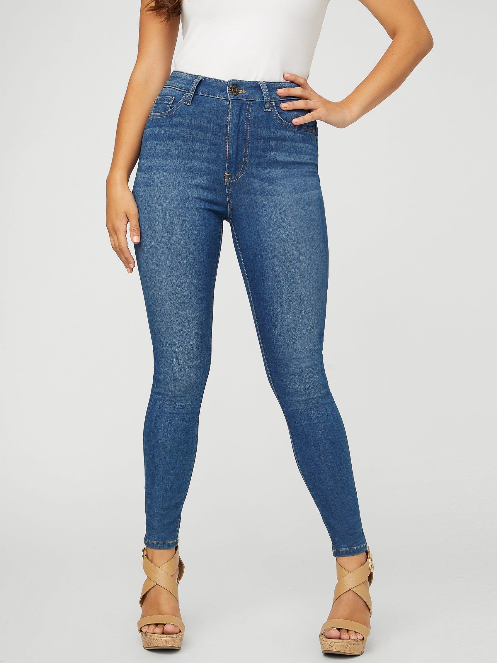 Guess Factory Denim Eco Simmone High-rise Skinny Jeans in Blue | Lyst