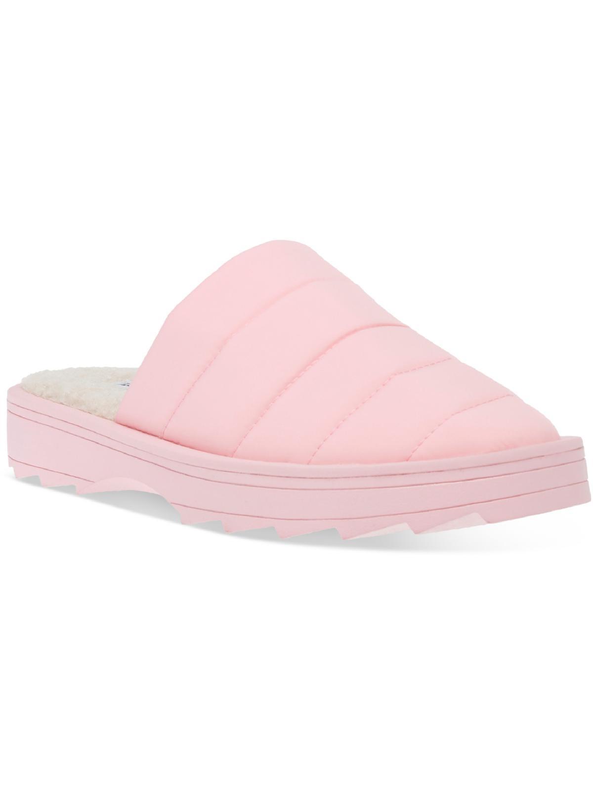 Steve Madden Chex Quilted Faux Fur Lined Slide Slippers in Pink Lyst