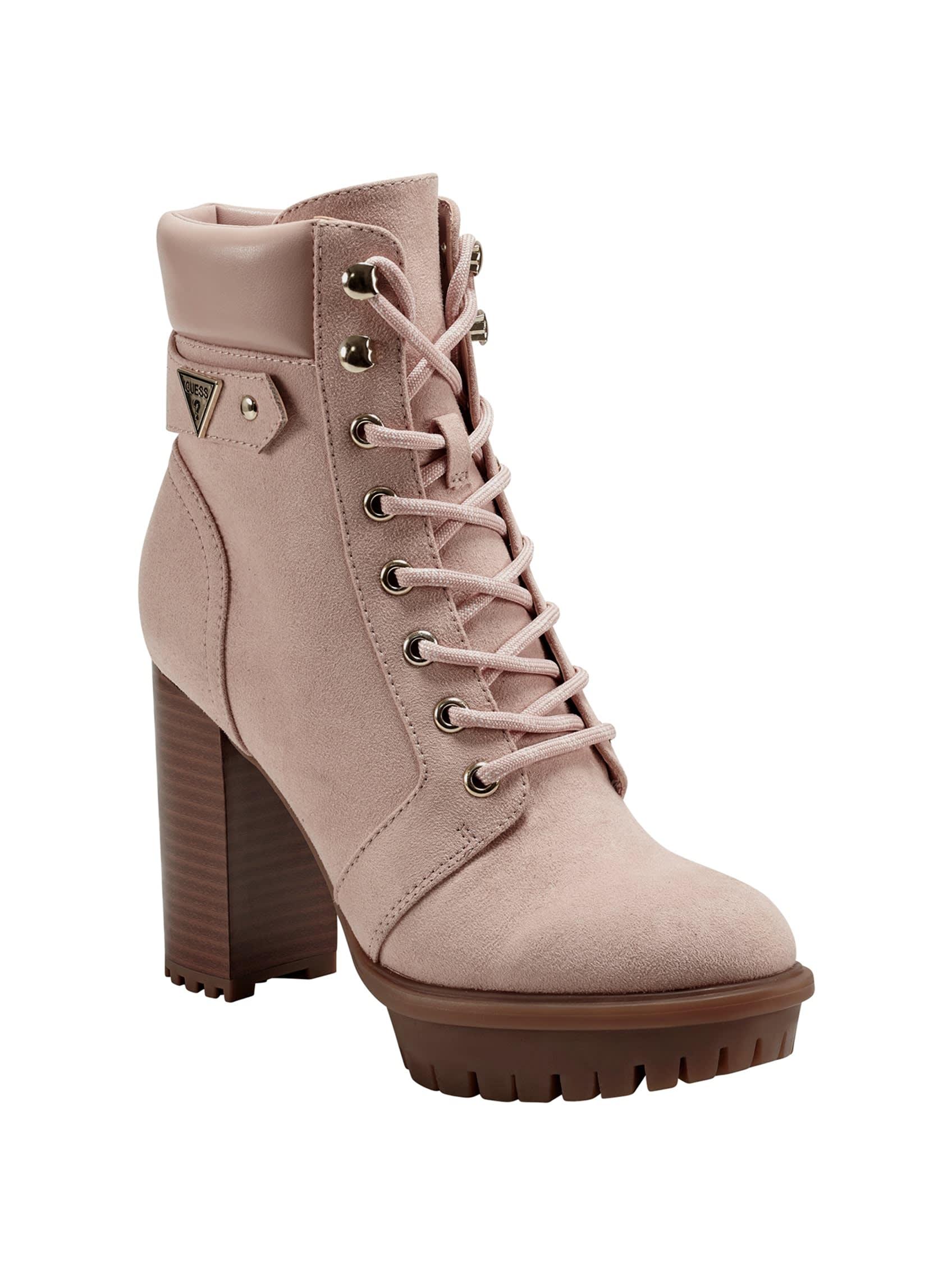Guess Factory Mauve Combat Booties in Pink | Lyst