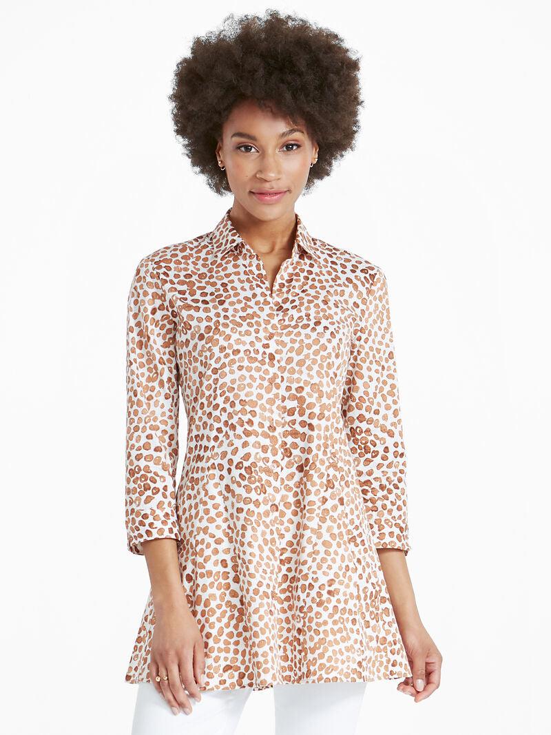 NIC & ZOE Womens Leopard Kisses Shirt Jacket Dress Shirt NIC & ZOE Womens Leopard Kisses Shirt Jacket Dress Shirt