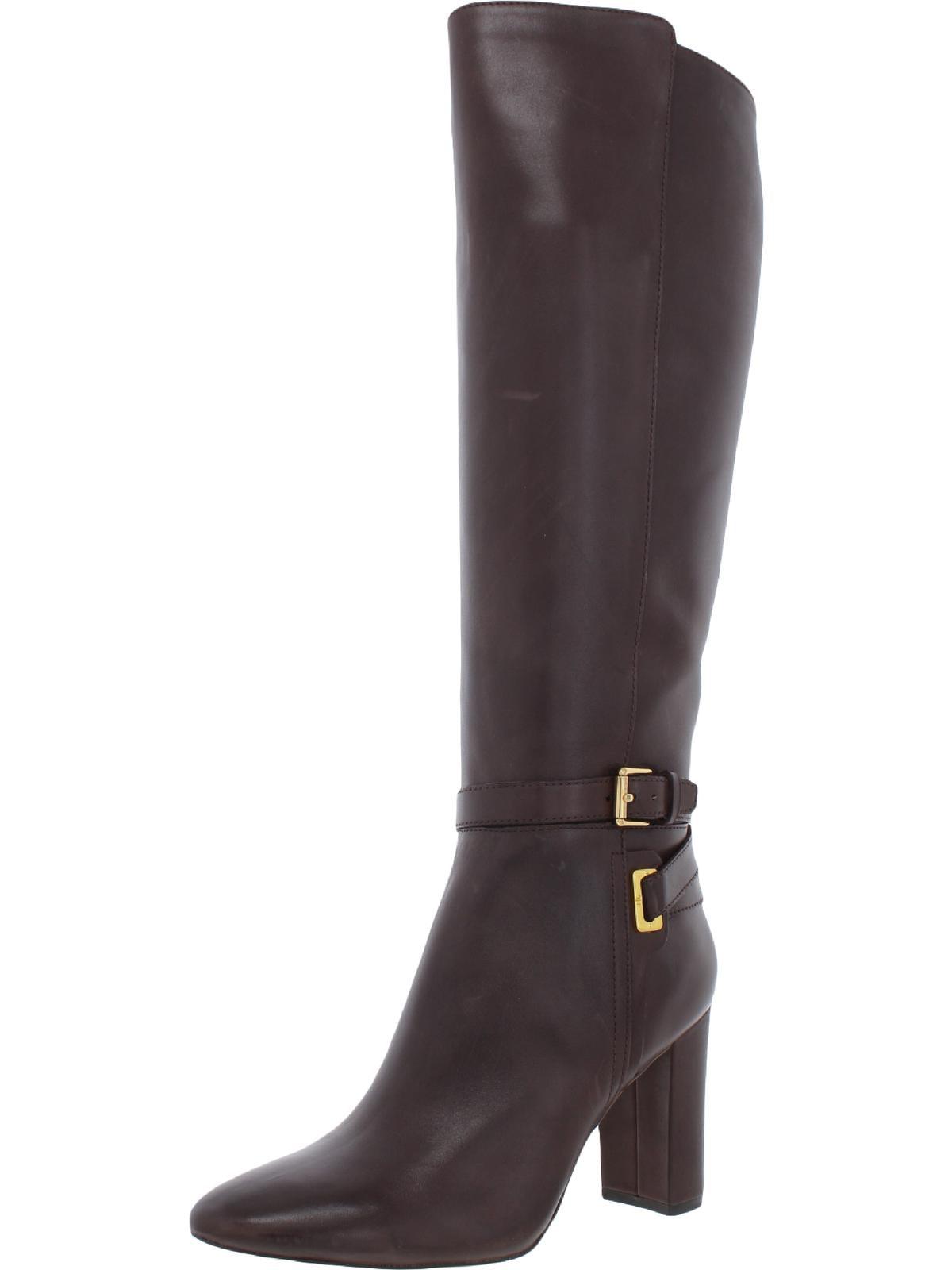 Lauren by Ralph Lauren Mandy Leather Tall Knee-high Boots in Brown | Lyst