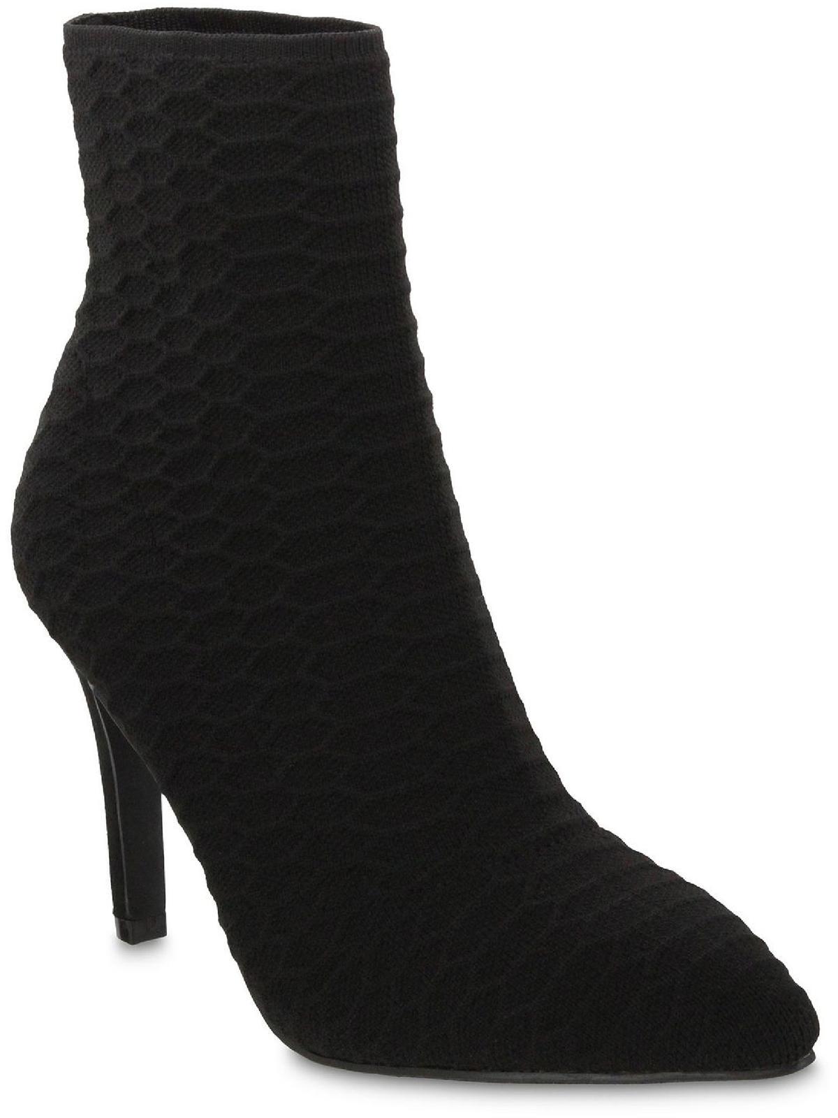MIA Mckinley Knit Ankle Sock Boot in Black | Lyst