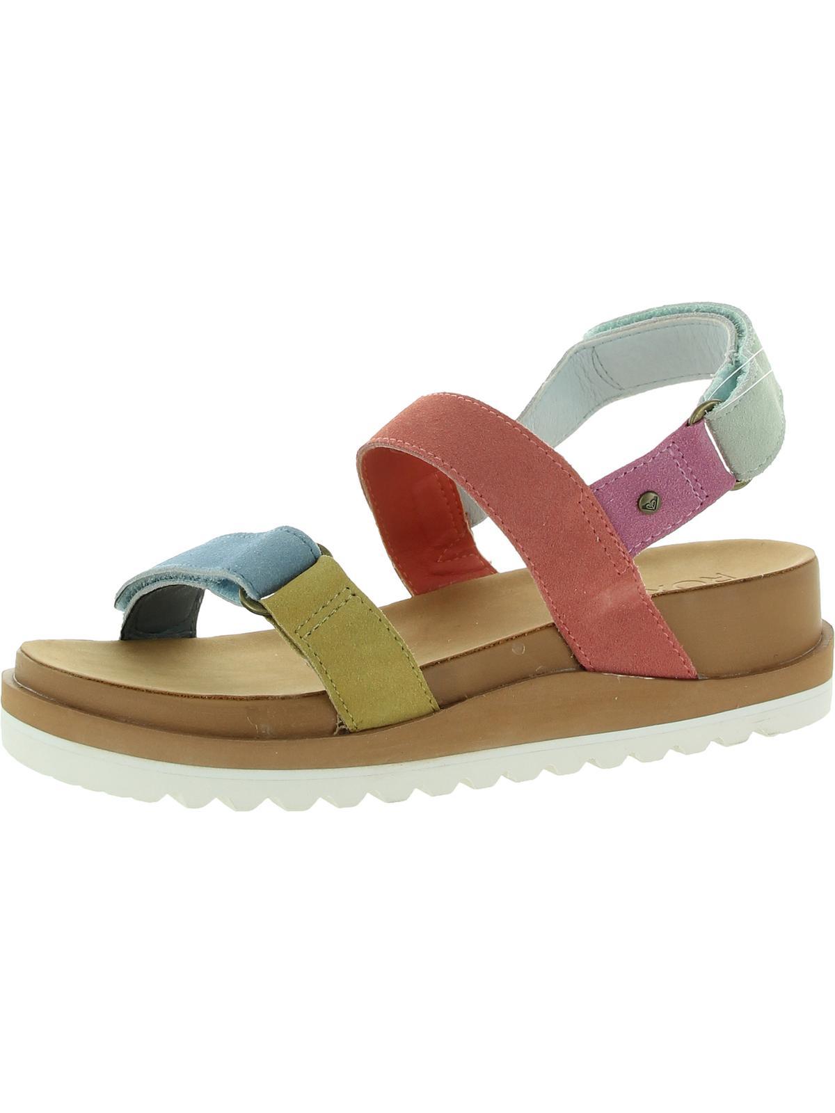 Roxy Himari Leather Ankle Strap Platform Sandals | Lyst