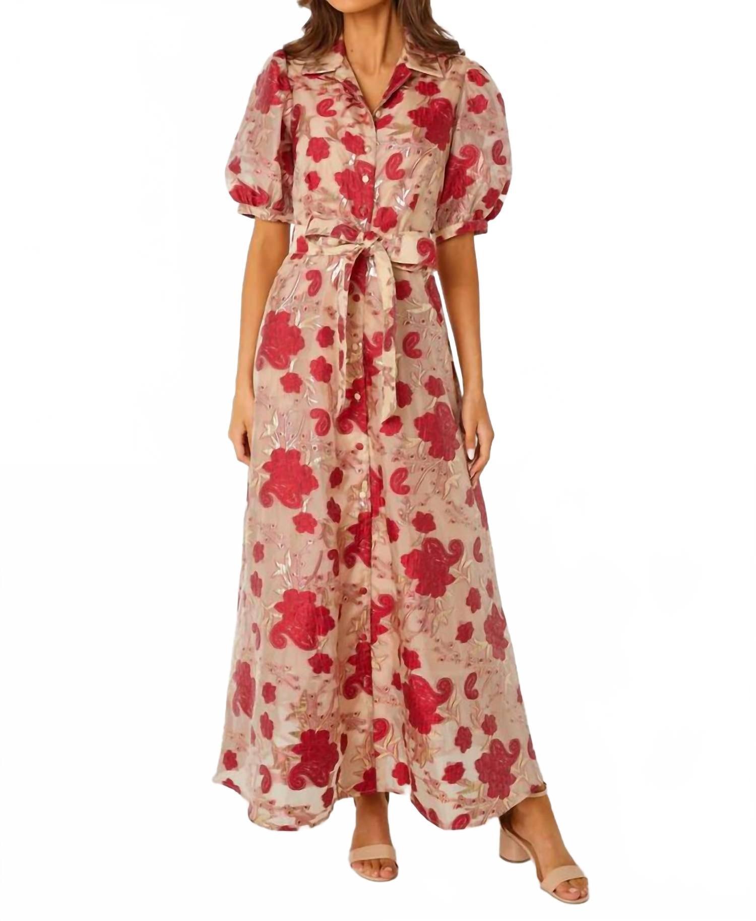vinaigrette salad dressing Caroline Dress in Rose Garden Jacquard main image 1