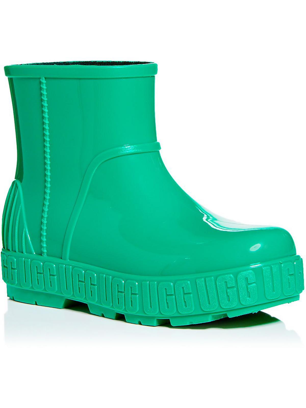 UGG Drizlita Patent Leather Ankle Rain Boots in Green | Lyst