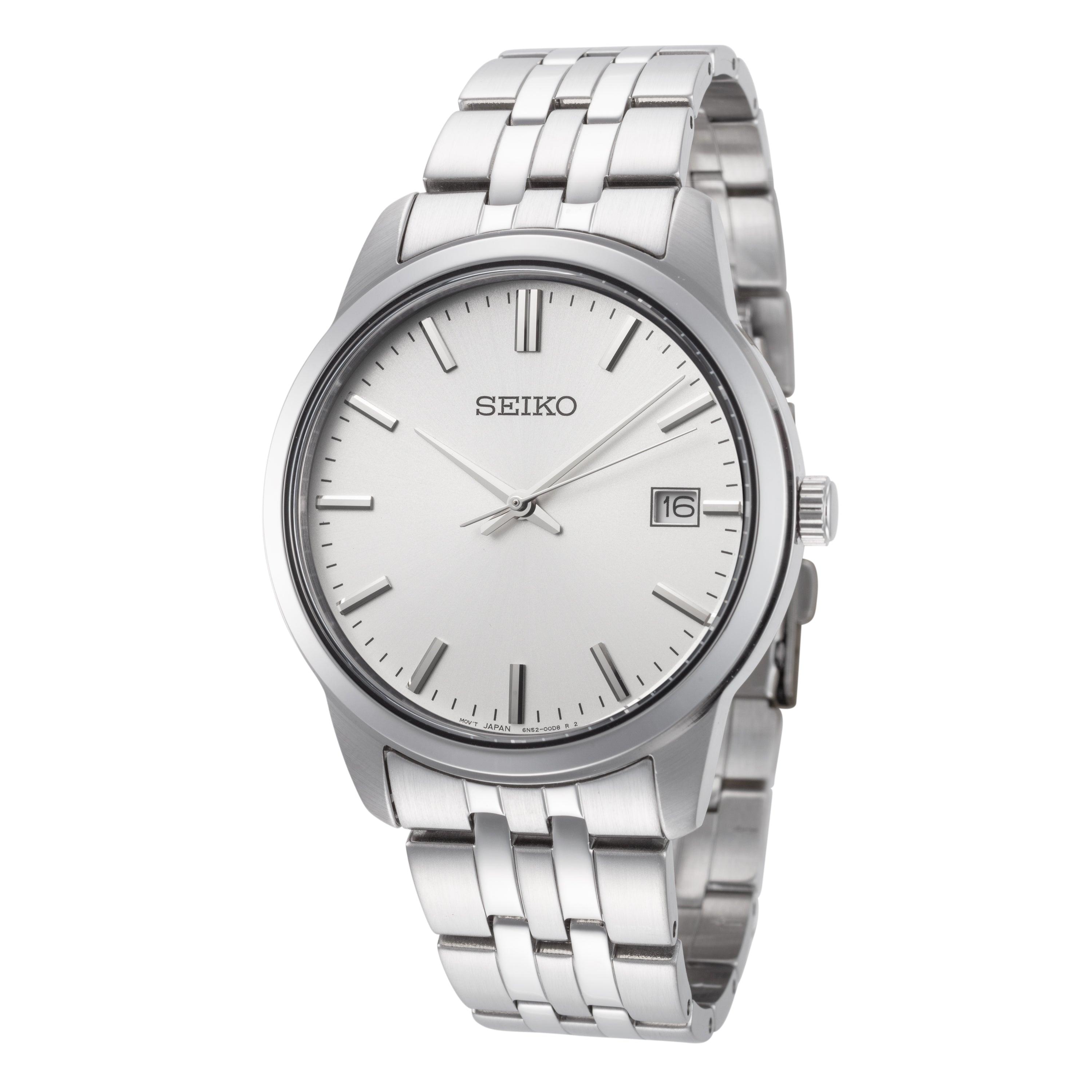 Seiko Classic 40mm Quartz Watch in Metallic for Men | Lyst