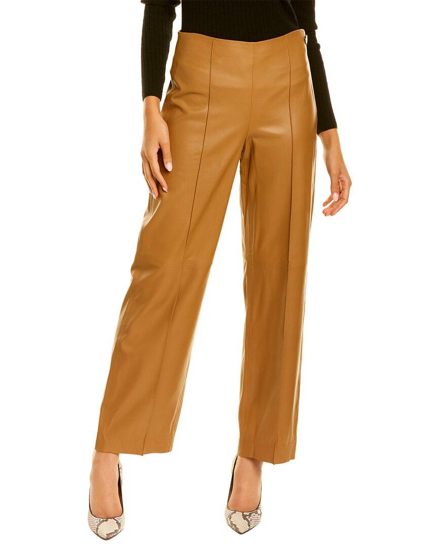 Vince Straight Leg Leather Pant in 