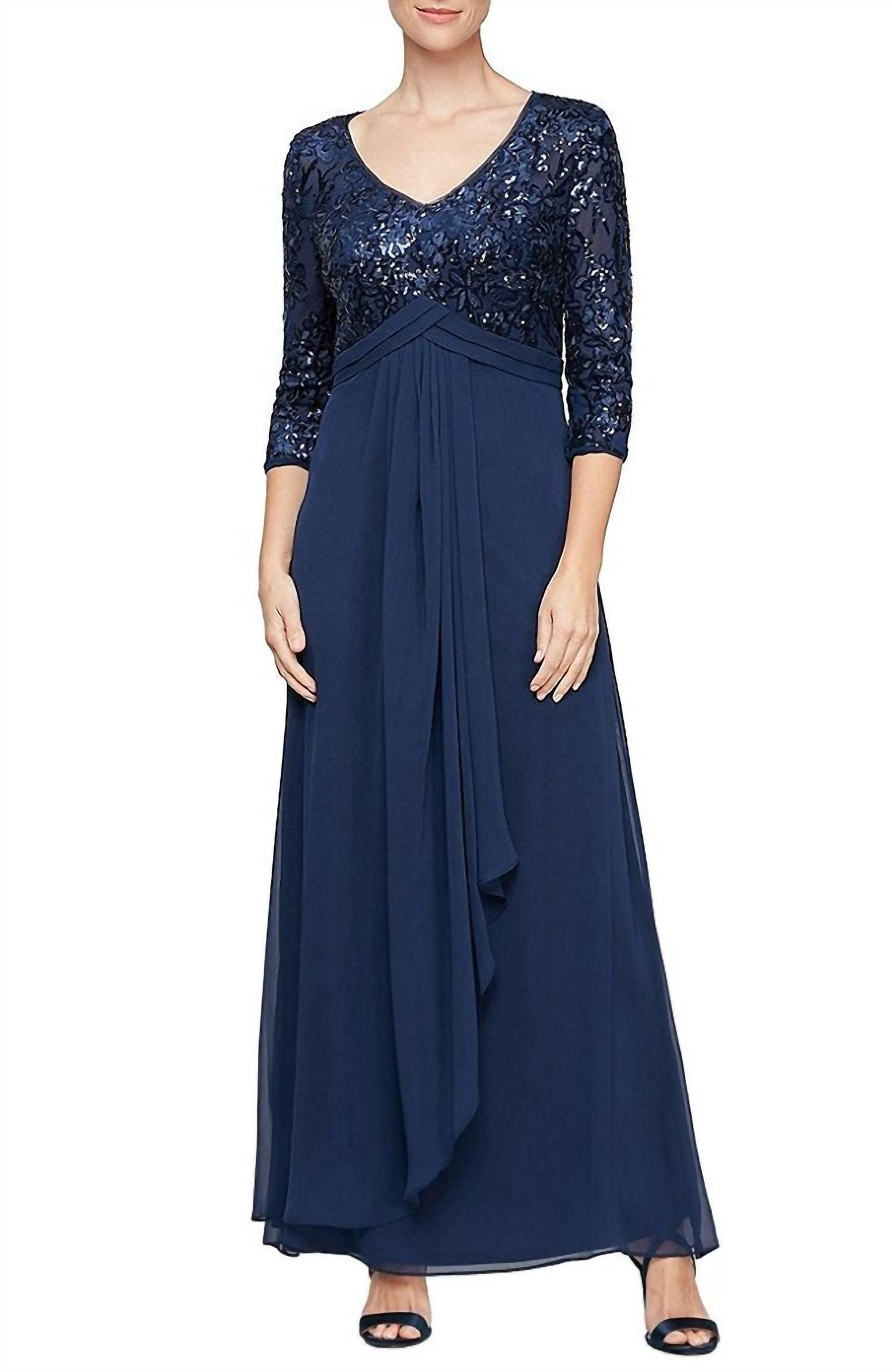 Alex evenings top royal blue dress