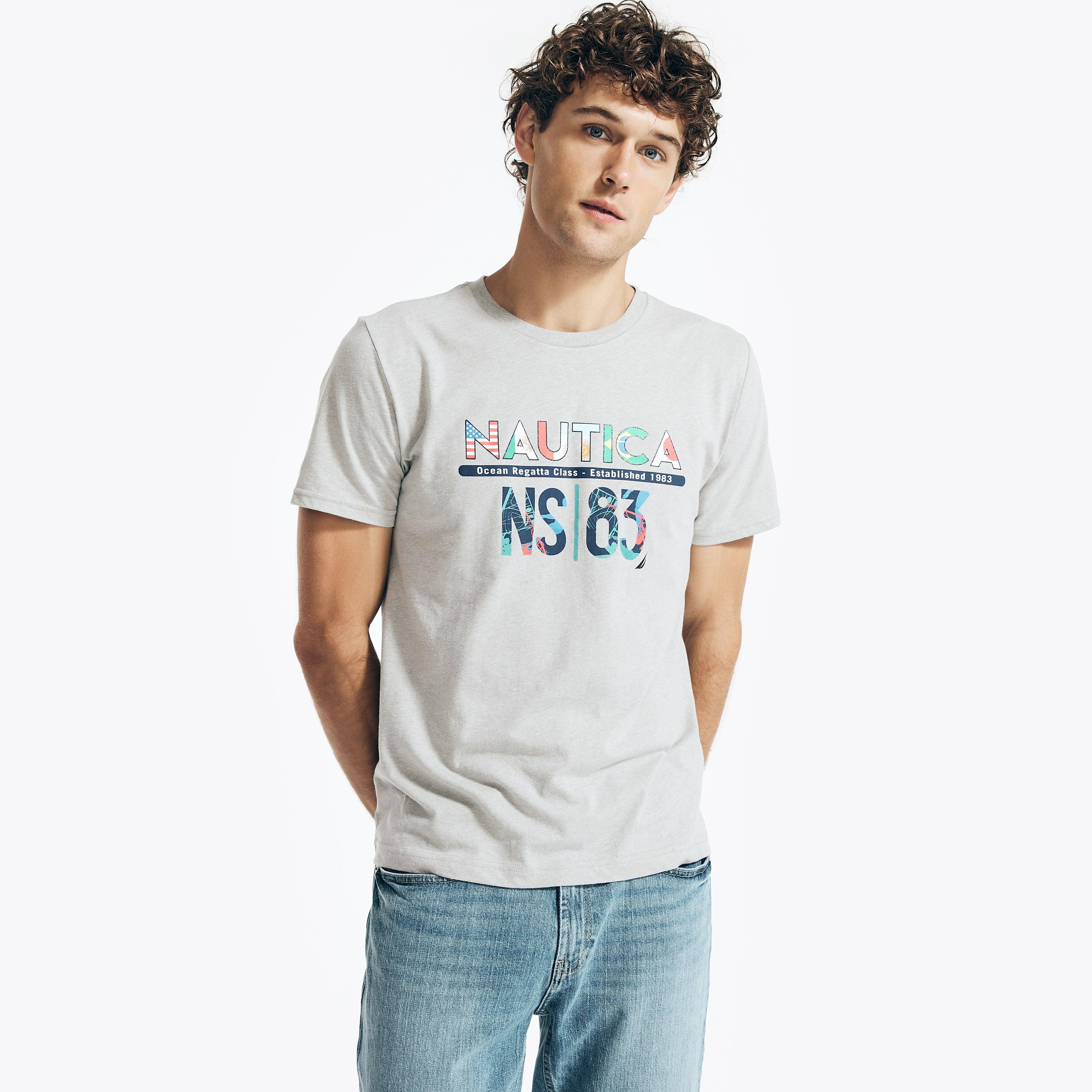 Nautica Sustainably Crafted Ocean Regatta Graphic T-shirt in White