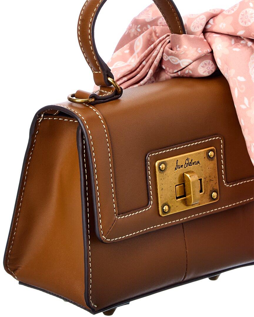 Sam Edelman Sophia Mini Classic Leather Satchel in Brown Save 1% Womens Bags Satchel bags and purses 