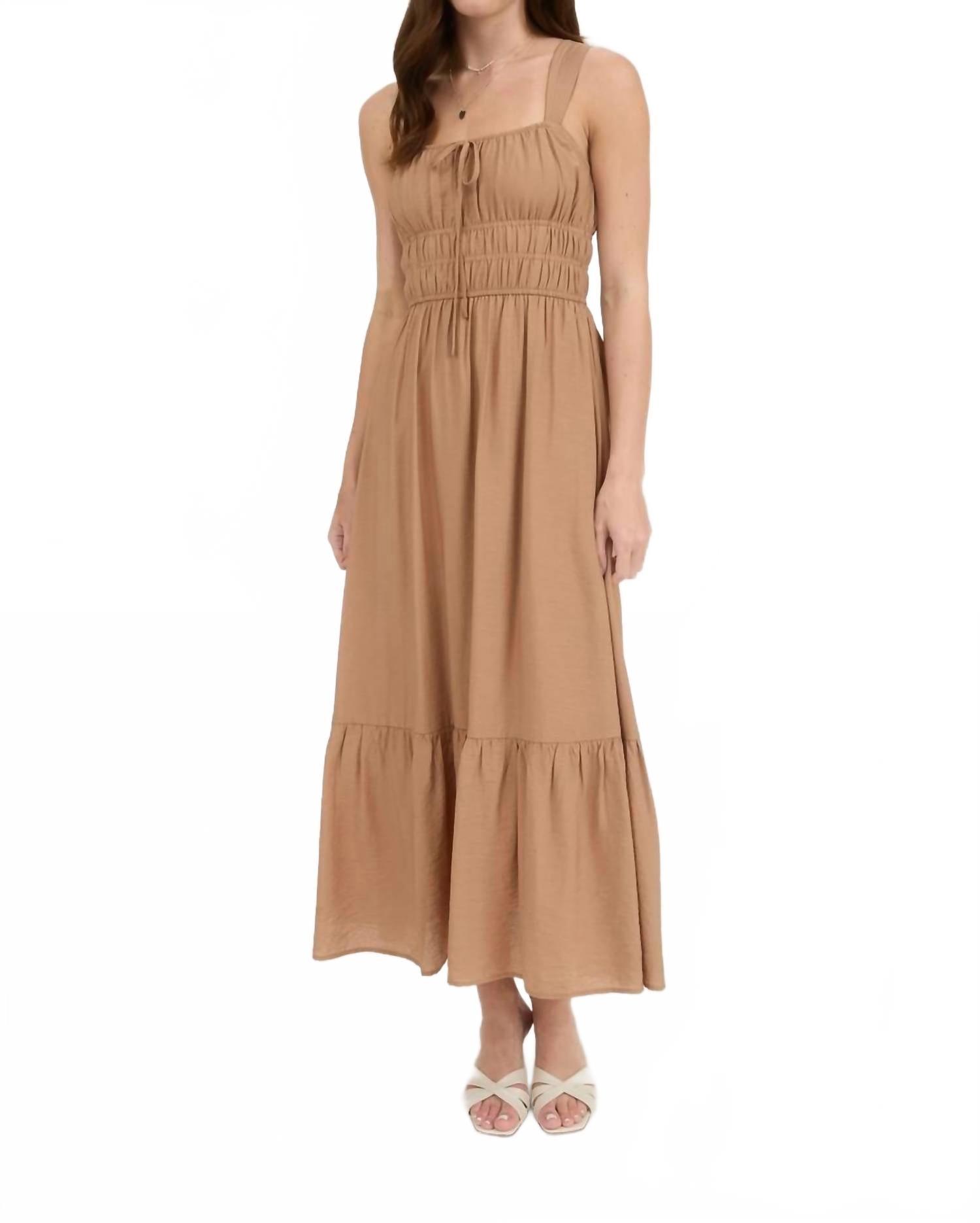 Blu Pepper ミディサンドレス Blu Pepper Waist Tie Shirred Tiered Midi Dress | Dillard's