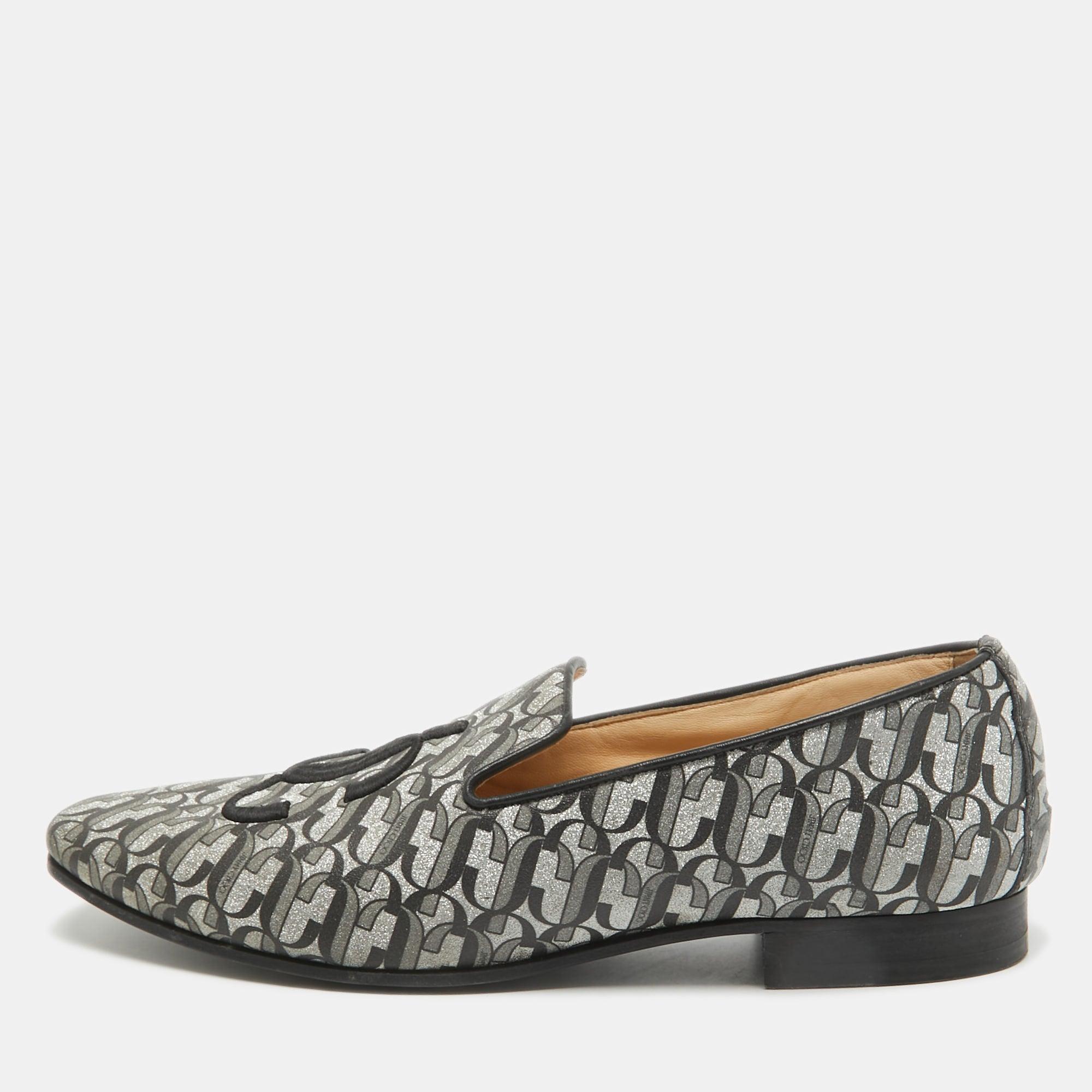 NIB Jimmy Choo Foxley shining leather smoking slippers Jimmy Choo Black Glitter Devour Smoking Slippers Penny  main image 3