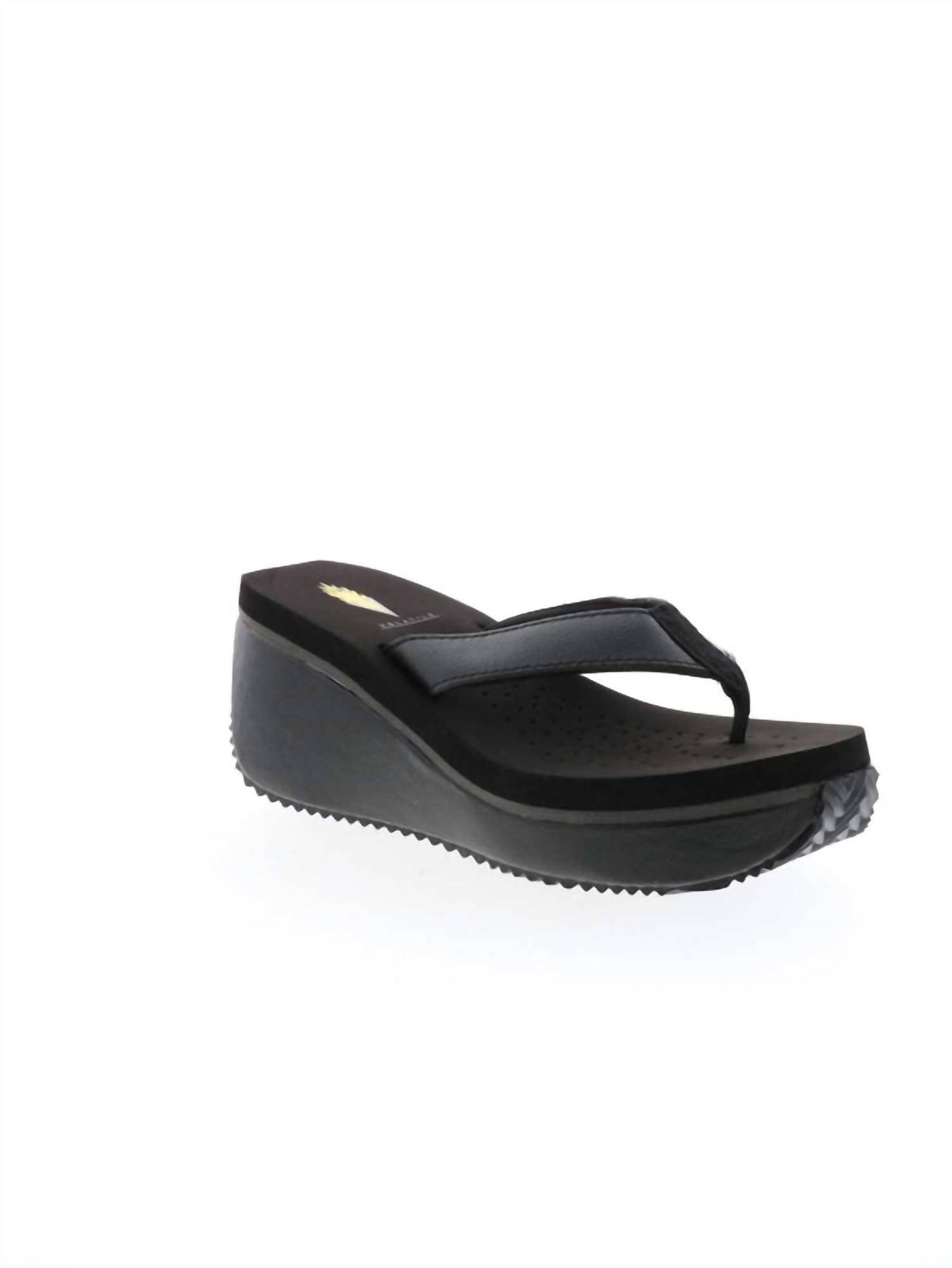 Wedge Sandals Volatile Festina Black Volatile Shoes For Women