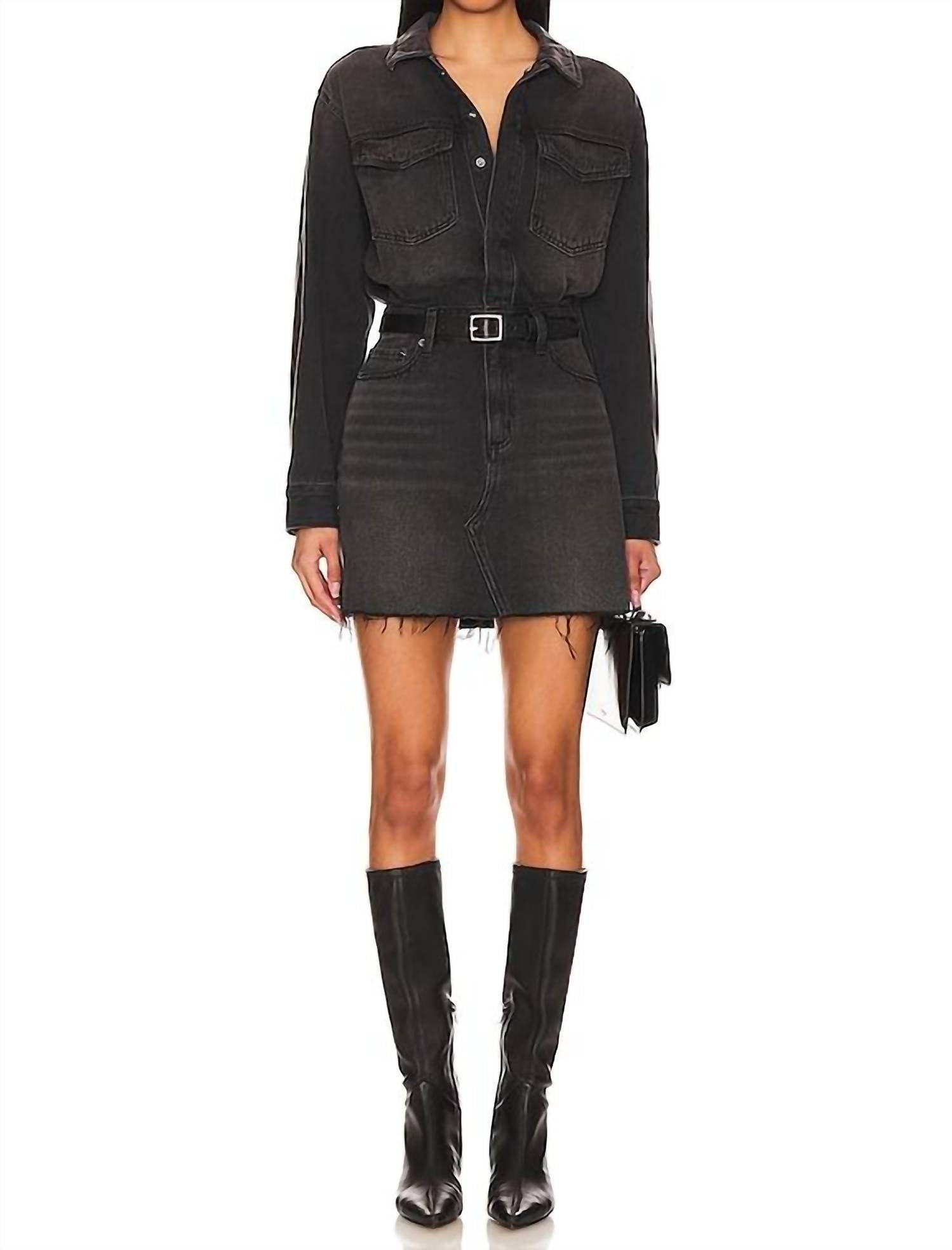pistola black denim dress Women's Dresses