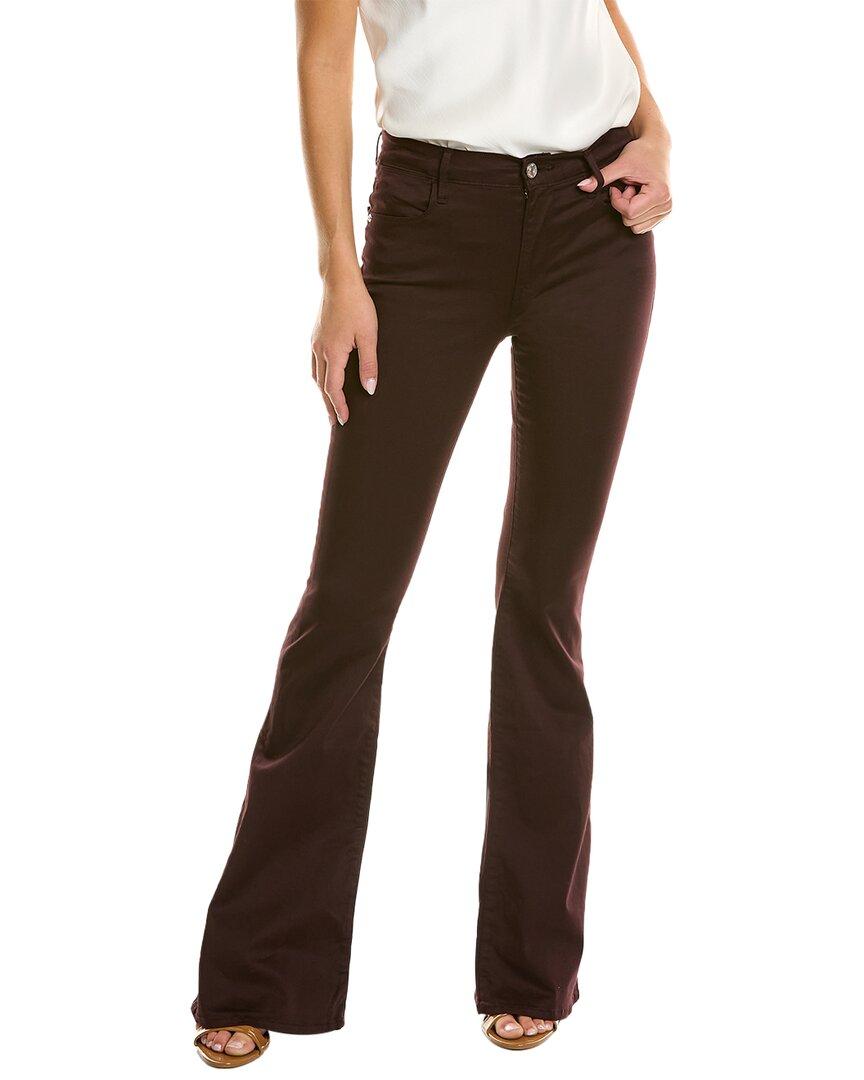 FRAME Le High Burgundy Flare Jean in Brown