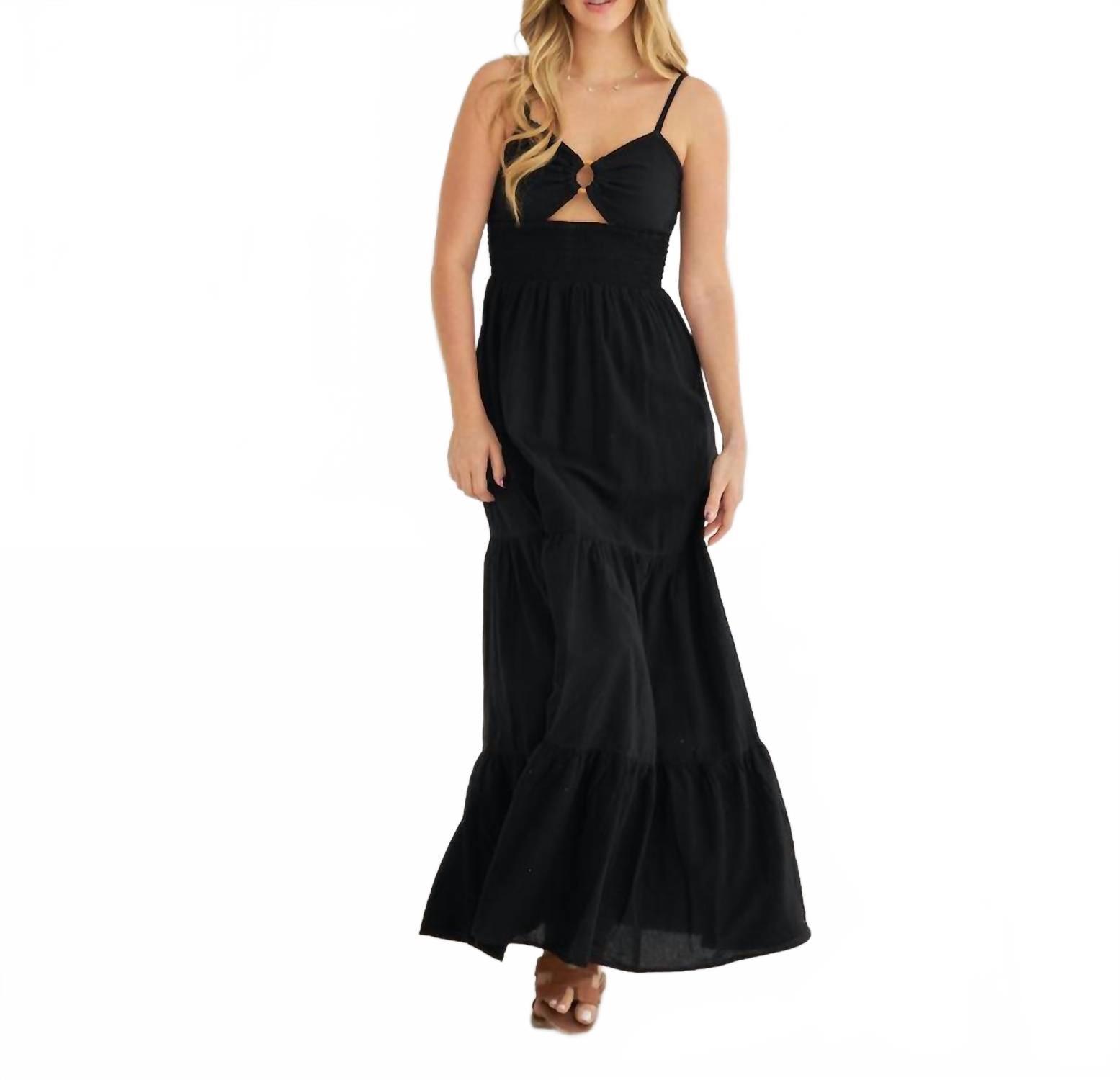 navy summer maxi dress Midnight Navy Maxi Dress with Tie Front