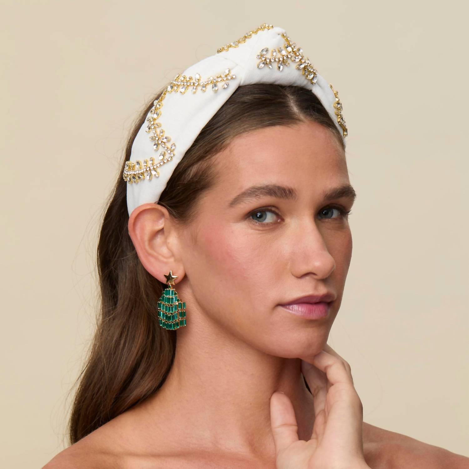 NEW LELE SADOUGHI knotted holiday lights crystal headband in ivory 7 Best Women main image 3