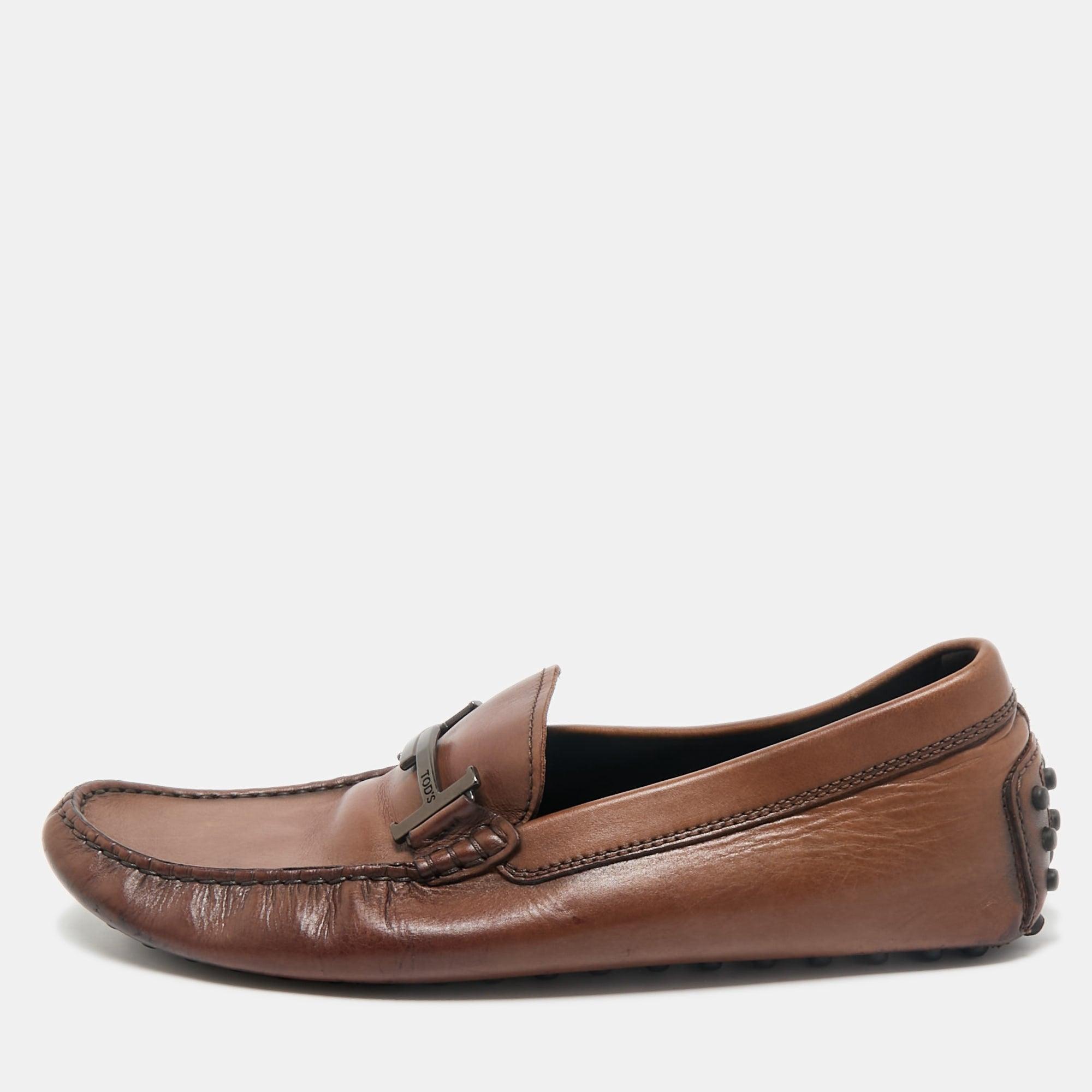 Tod\'s Dark Brown Leather Slip-On Loafers Man BROWN Loafers in Leather XXM0ZF0Q920D9C8MCS801 | Tods main image 2
