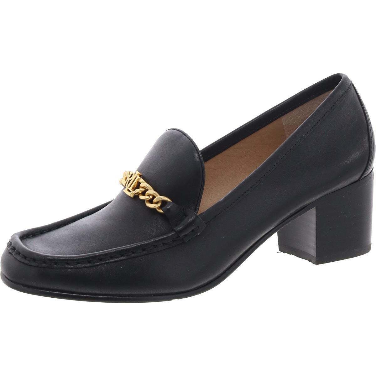 Ralph Lauren Winslet Logo Leather Loafers in Blue | Lyst