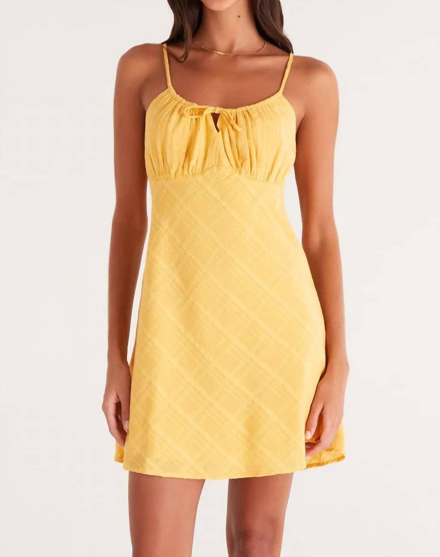 Z Supply Liana Mini Dress In Maze in Yellow Lyst