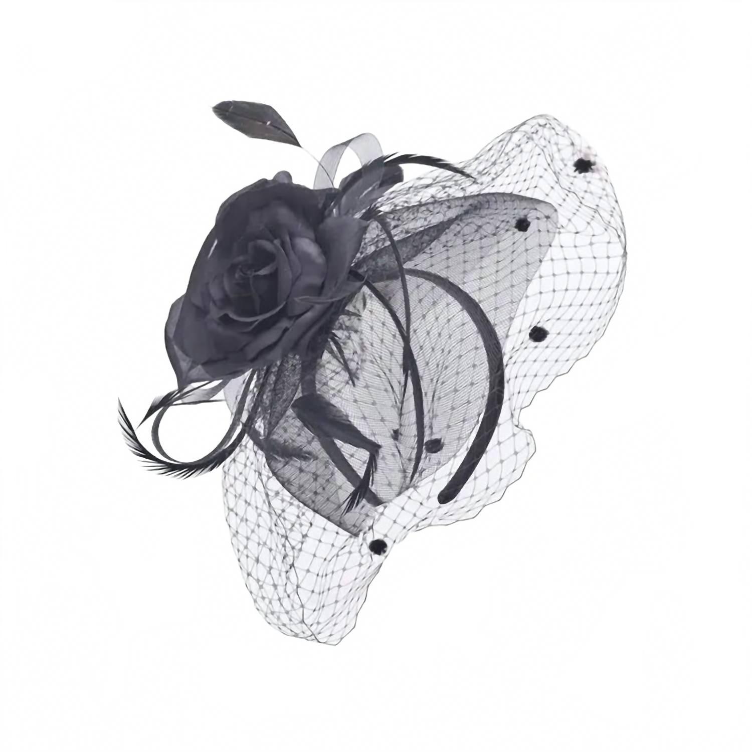 The Toucan Hat Company Silk Rose Fascinator Hat in Blue | Lyst display picture 1
