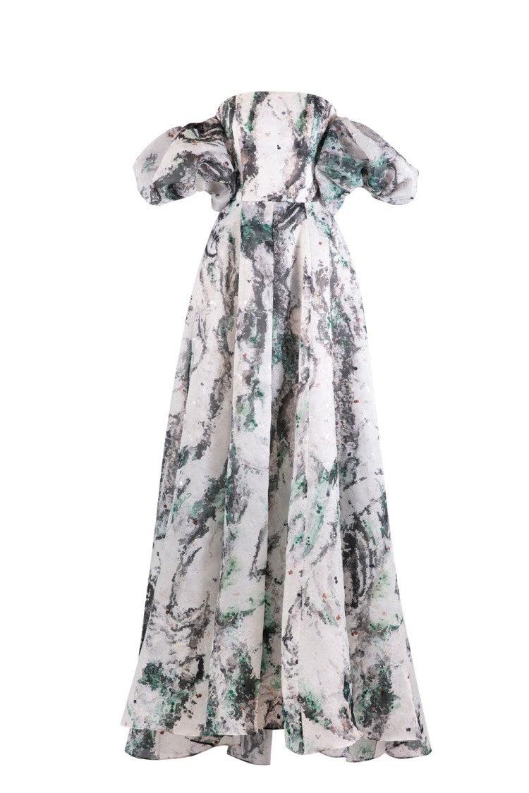 オールインワン・サロペット Saiid Kobeisy Printed Gazar Maxi Dress Gazar dress – Saiid Kobeisy Online