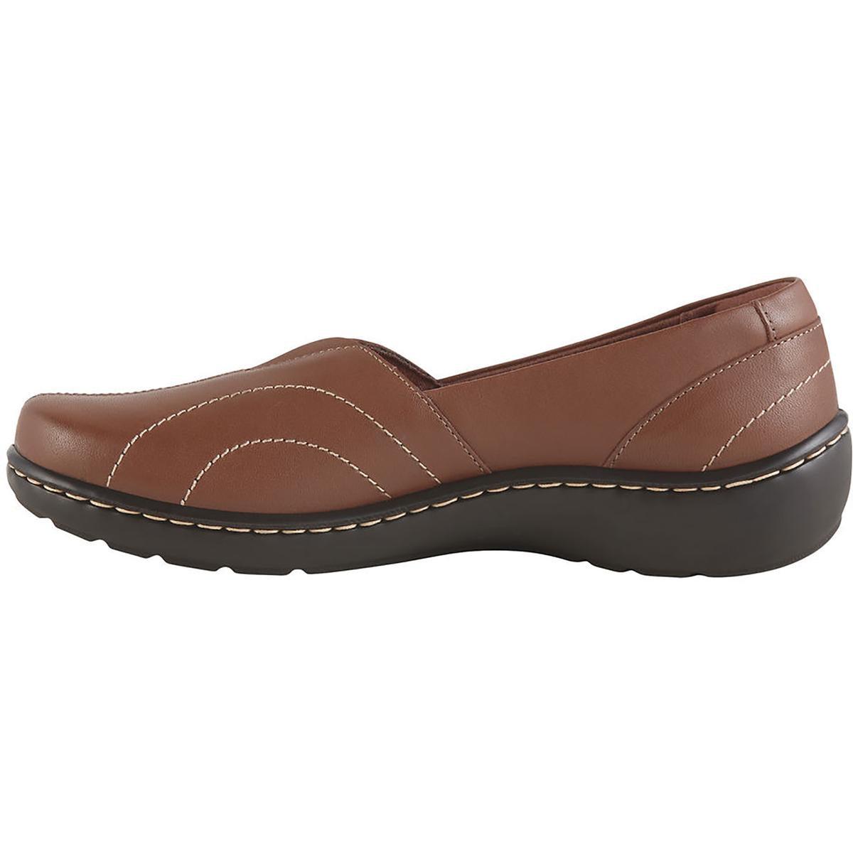 Clarks Cora Meadow Leather Arch Support Flats Shoes in Brown | Lyst