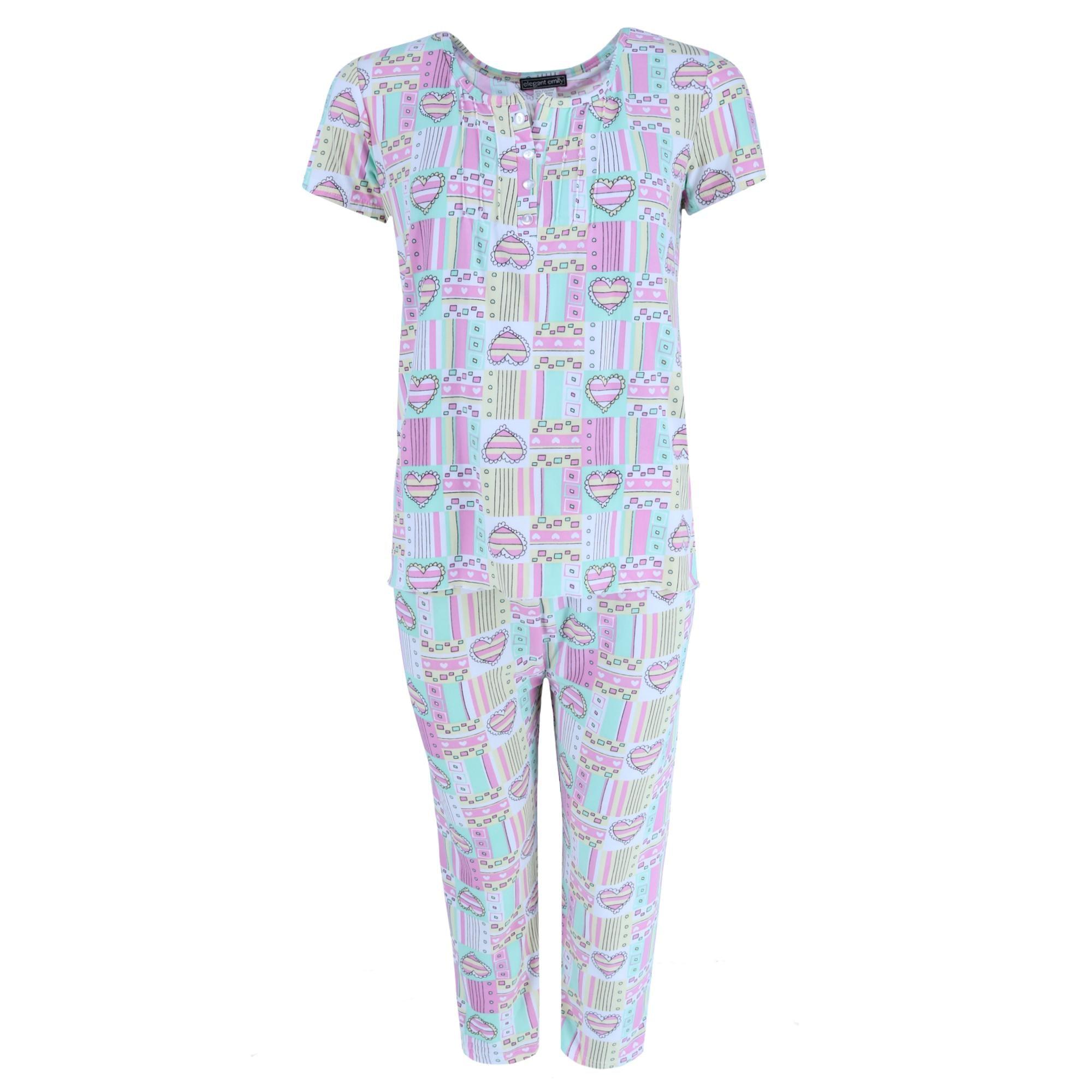 Elegant Emily Patchwork Hearts Capri Set in Blue Lyst