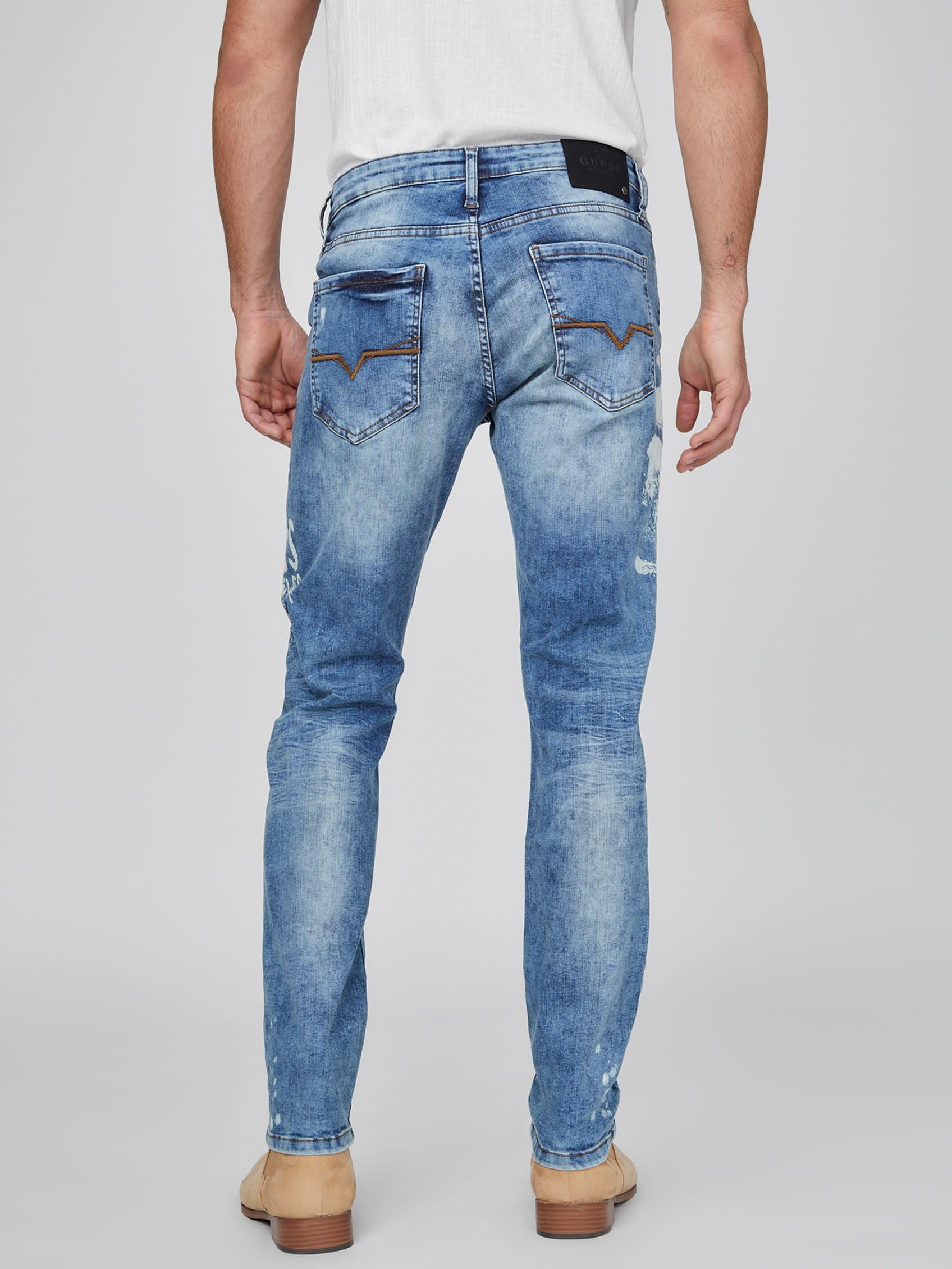 Guess Factory Graham Skinny Jeans in Blue for Men | Lyst