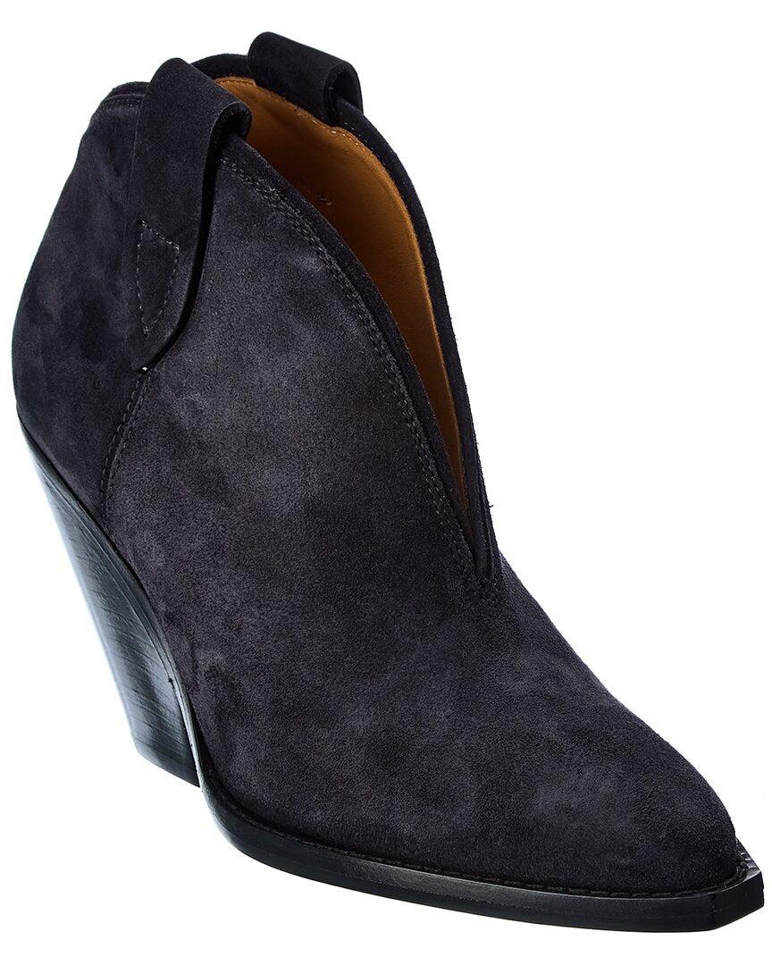 Isabel Marant Amille Suede Cowboy Boot in Blue | Lyst
