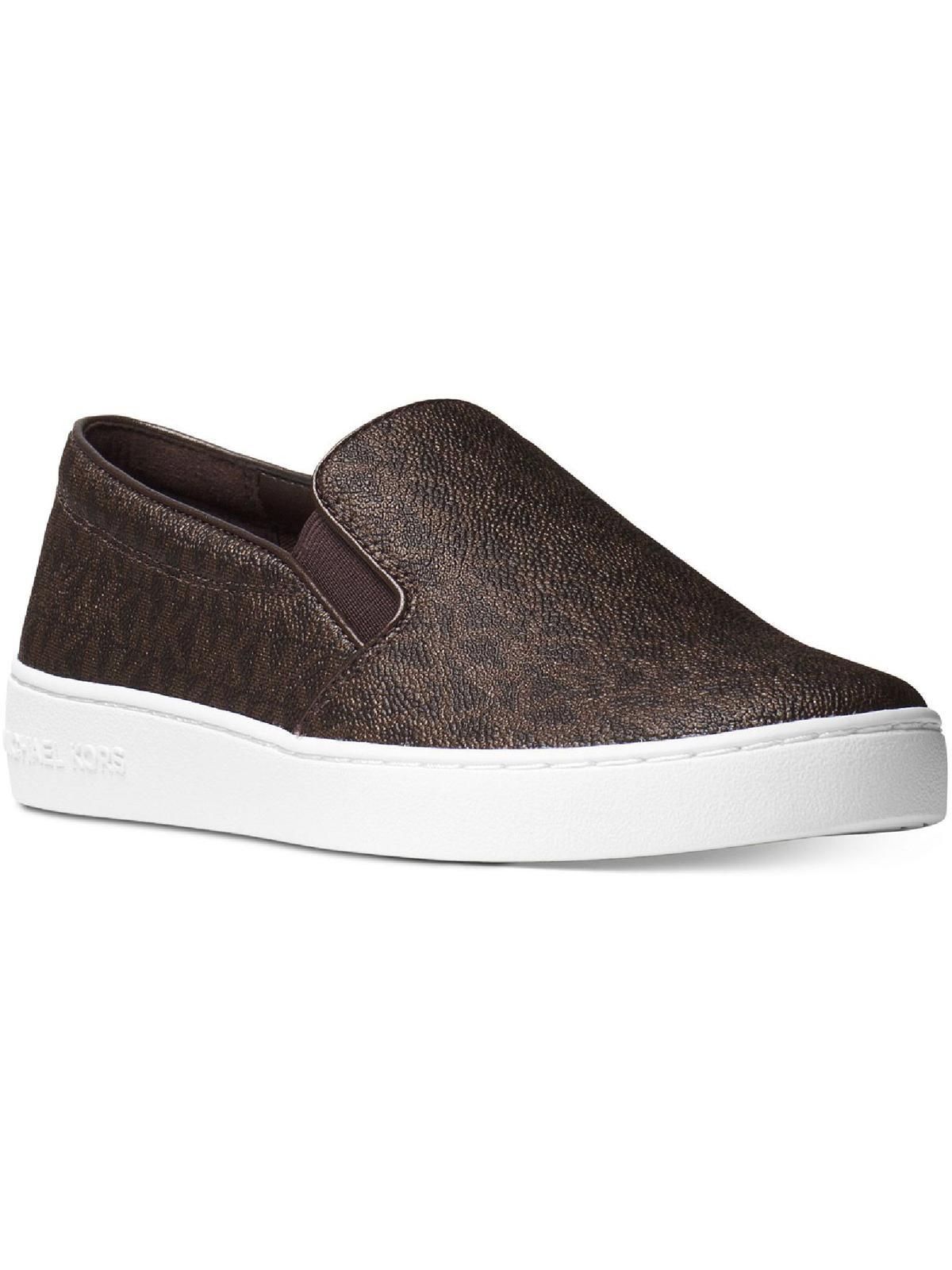 MICHAEL Michael Kors Keaton Slip On Faux Leather Slip On Casual And Fashion  Sneakers in Brown | Lyst