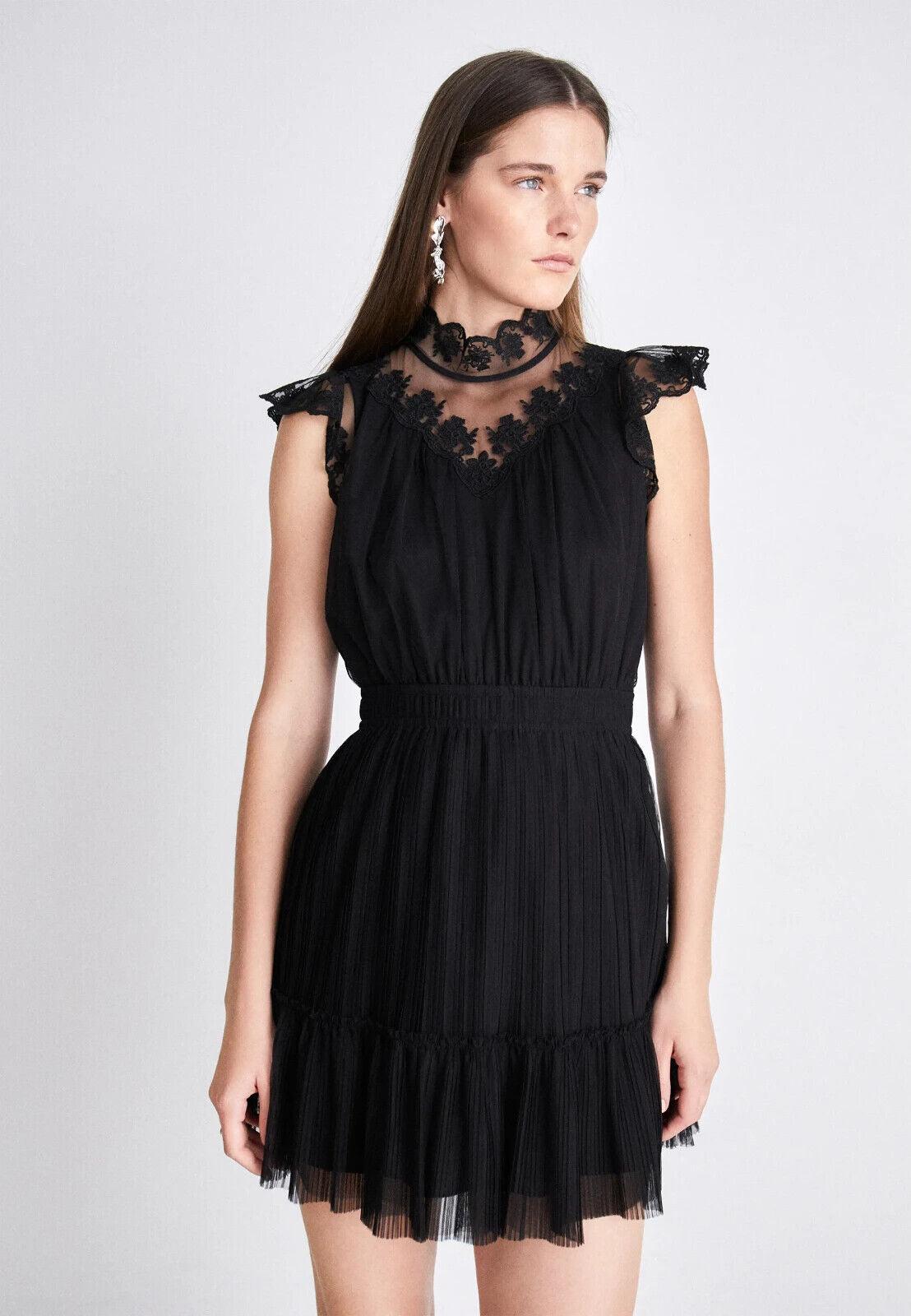 AllSaints Allsaints Azura Dress 4 Tulle Lace Cap Sleeve Party Cocktail  Erk148 in Black | Lyst