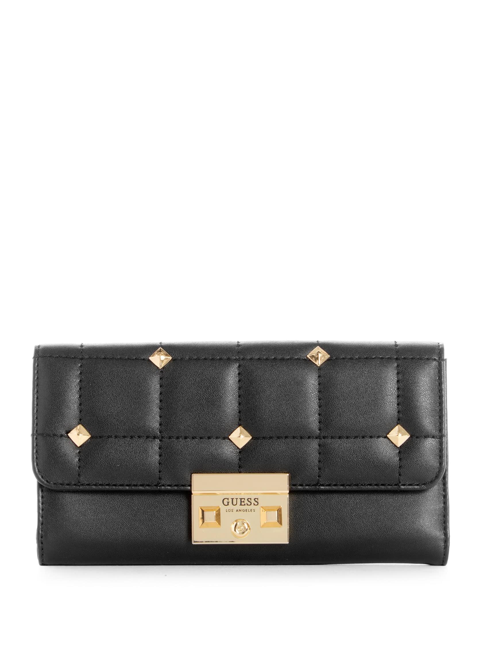 Guess Factory Sole Studded Multi Clutch in Black | Lyst