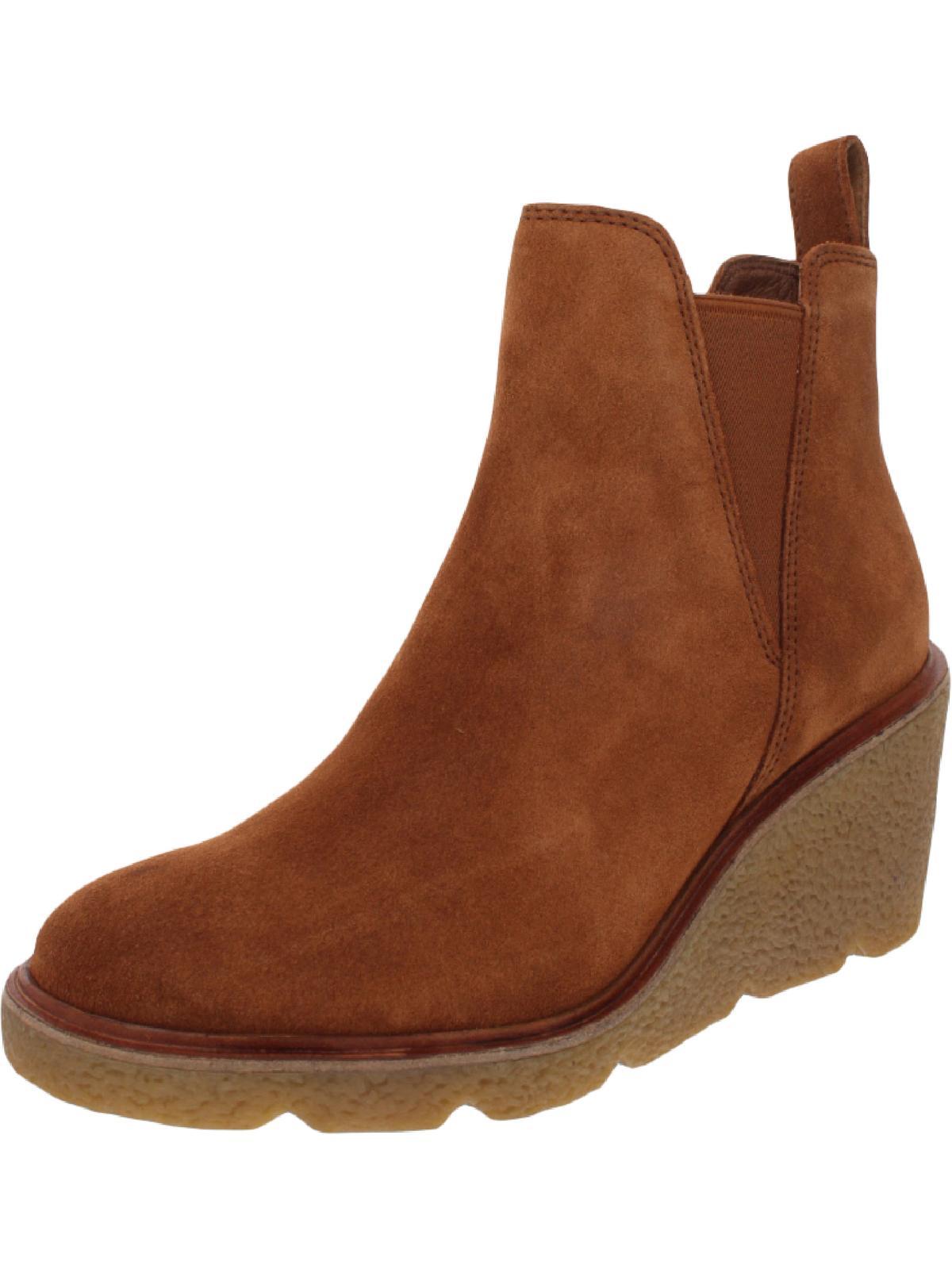 Clarks Clarkford Top Suede Ankle Wedge Boots in Brown Lyst
