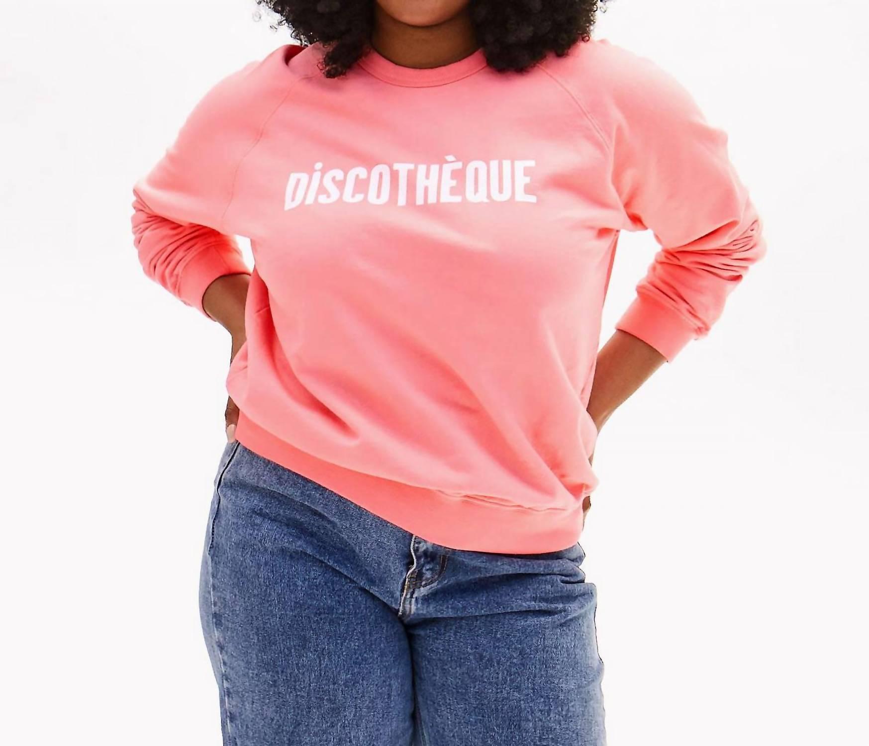 Clare V. Discotheque Sweatshirt in Pink