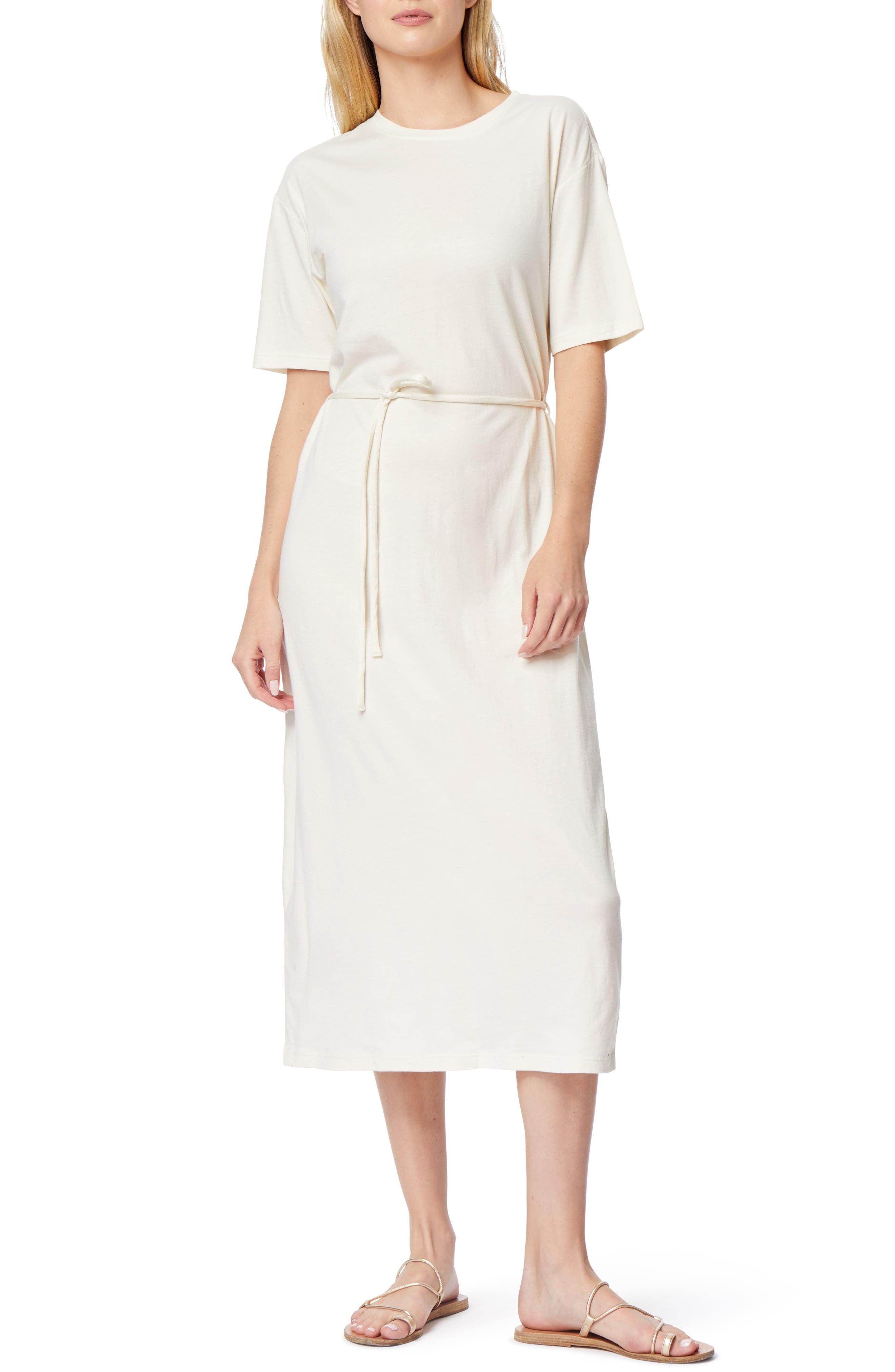 knee length dresses for ladies Effortless Linen Blend Mid-Length Dress main image 0