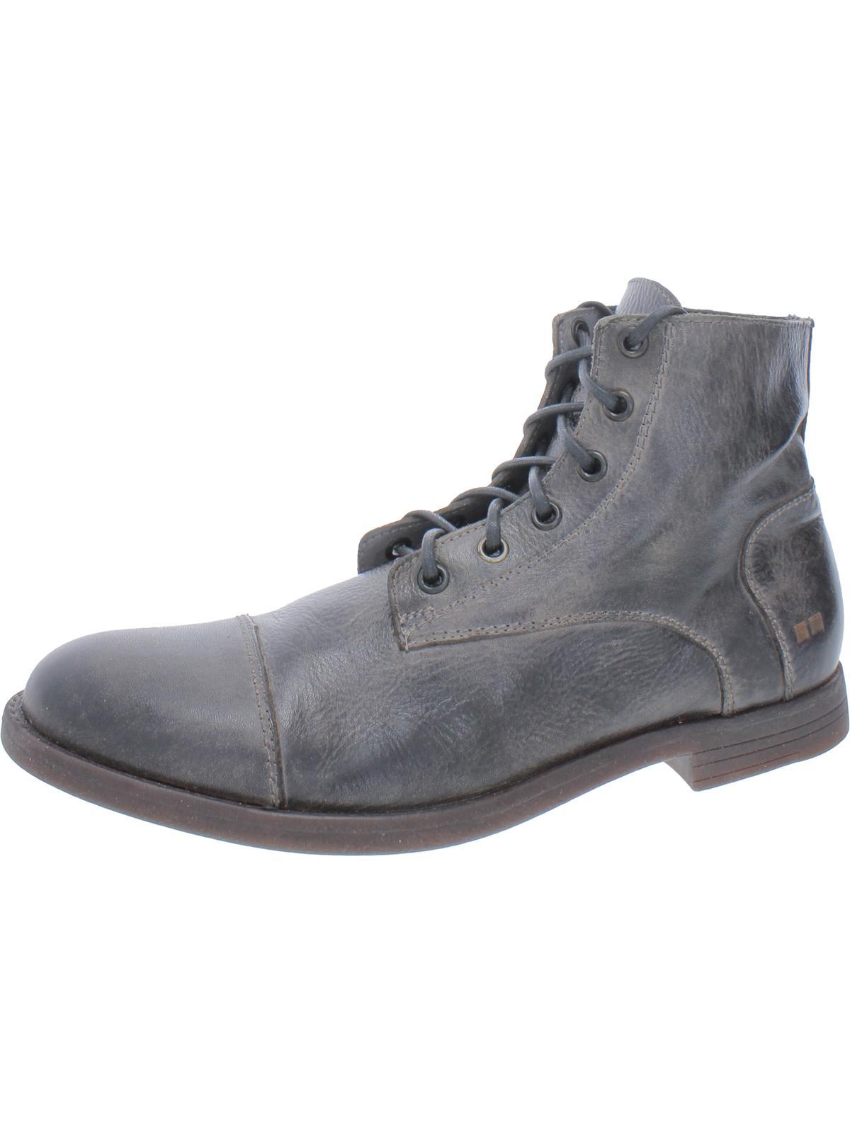 Bed Stu Leather Distressed Combat & Laceup Boots in Gray for Men Lyst