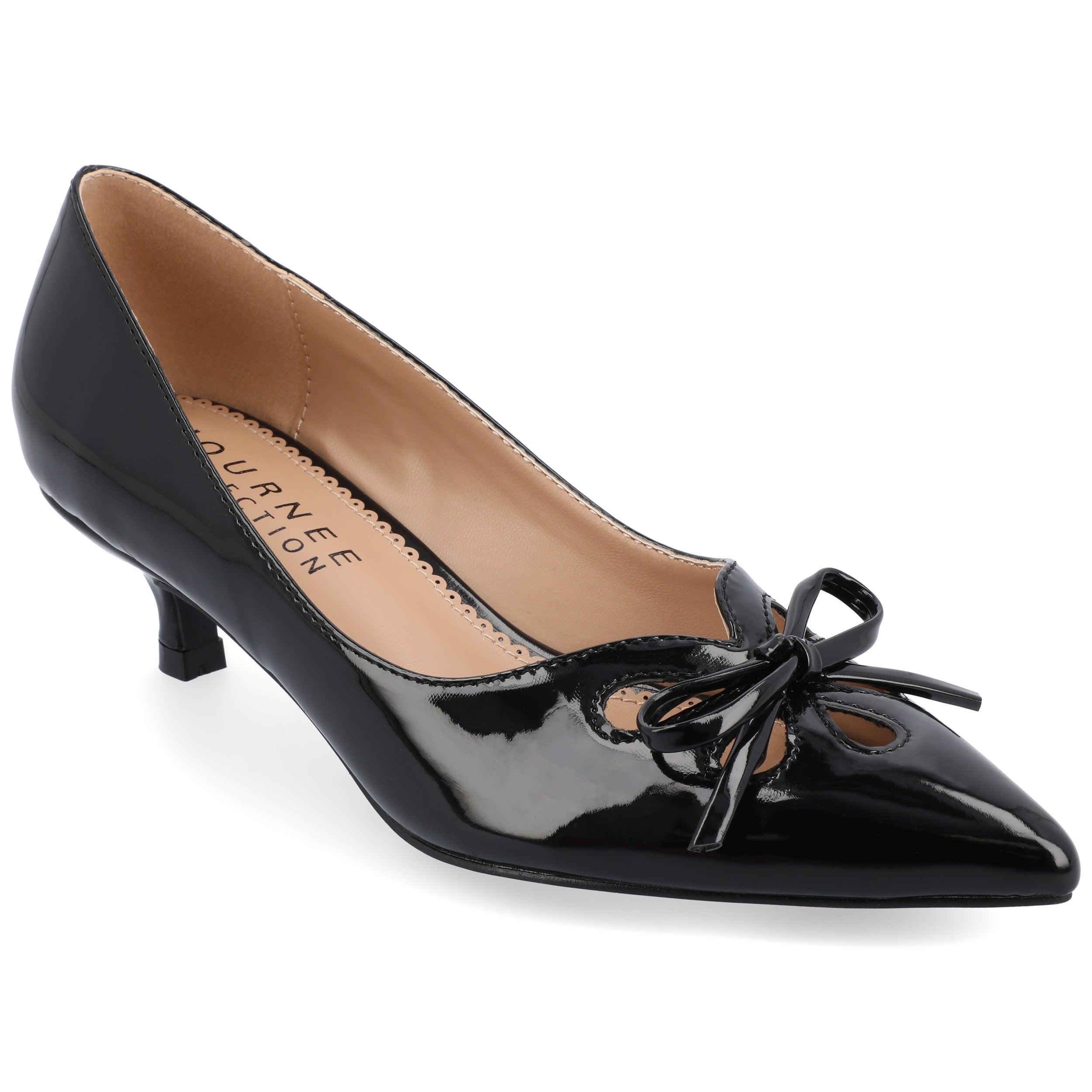 Journee Collection Collection Lutana Wide Width Kitten Heel in Black Lyst
