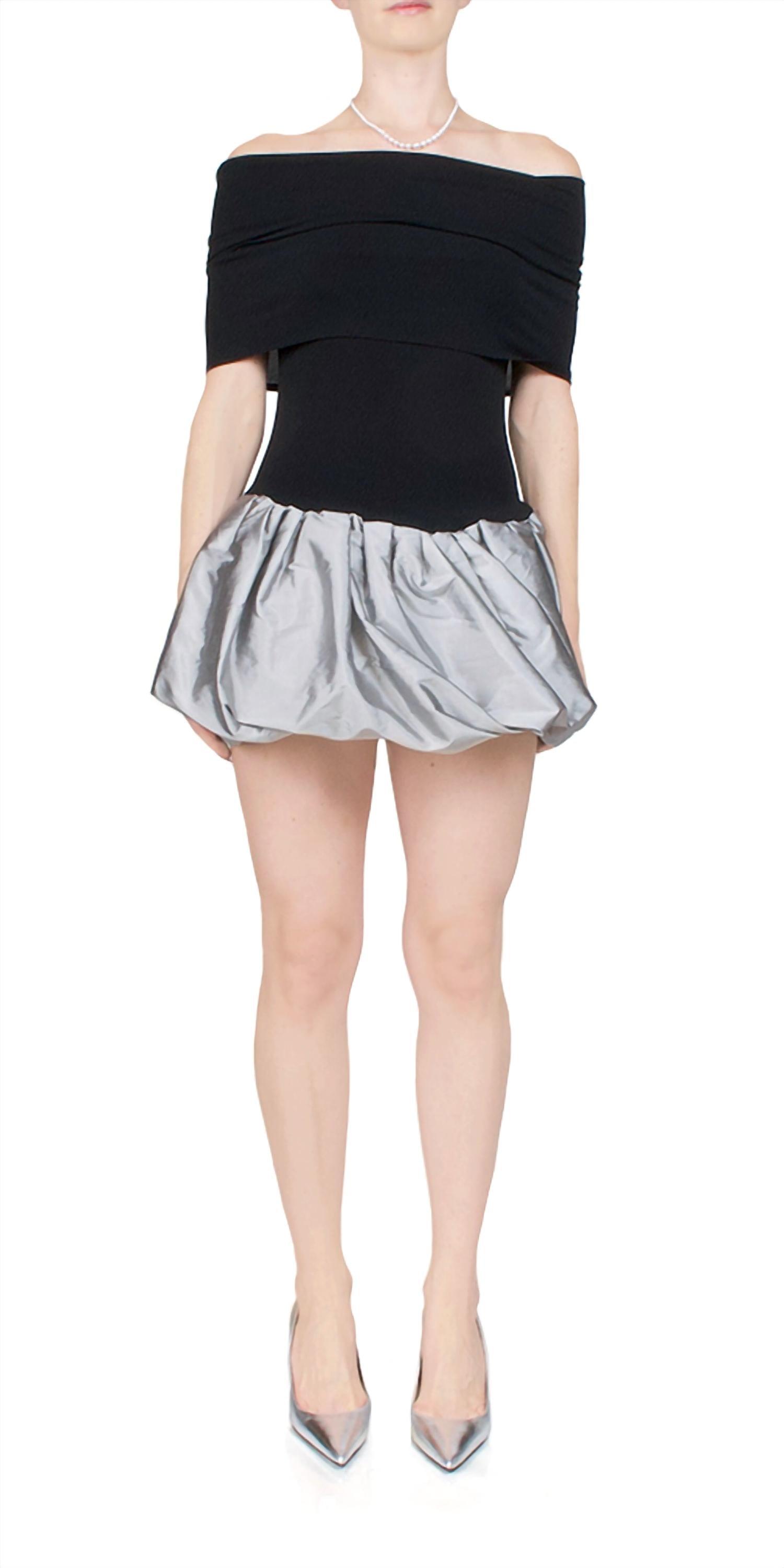 【関税込み】Anna October ブラック Wave ミニドレス Anna October Black Wave Mini Dress | Size L