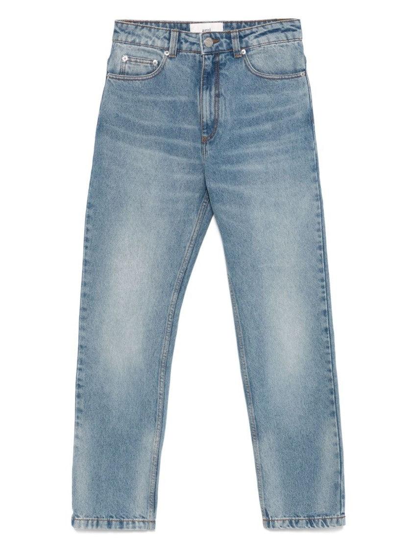 デニム・ジーパン AMI PARIS Woman Jeans Blue FTR031DE0046 480 USED BLUE Classic Fit Jeans | AMI PARIS