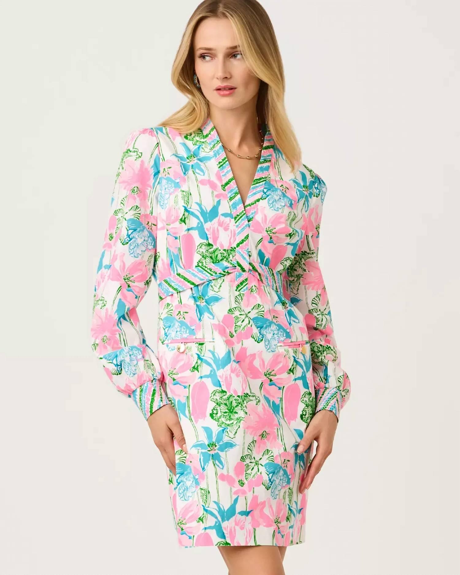 lilly pulitzer long sleeve dresses Long Sleeve Flowy Maxi Dresses for Women